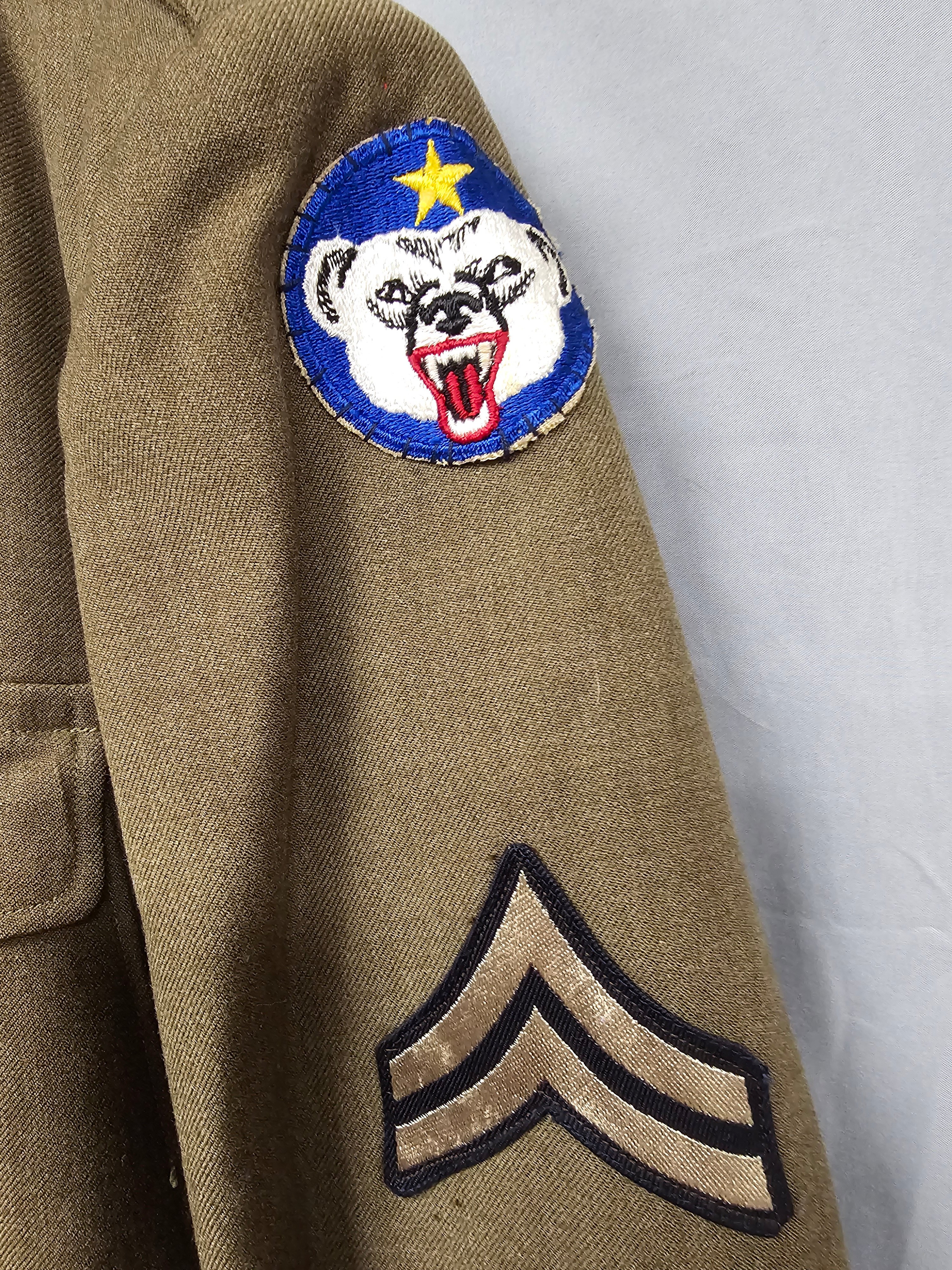 WWII US ENLISTED ALASKA DEFENSE IKE JACKET SIZE 42S — image 5
