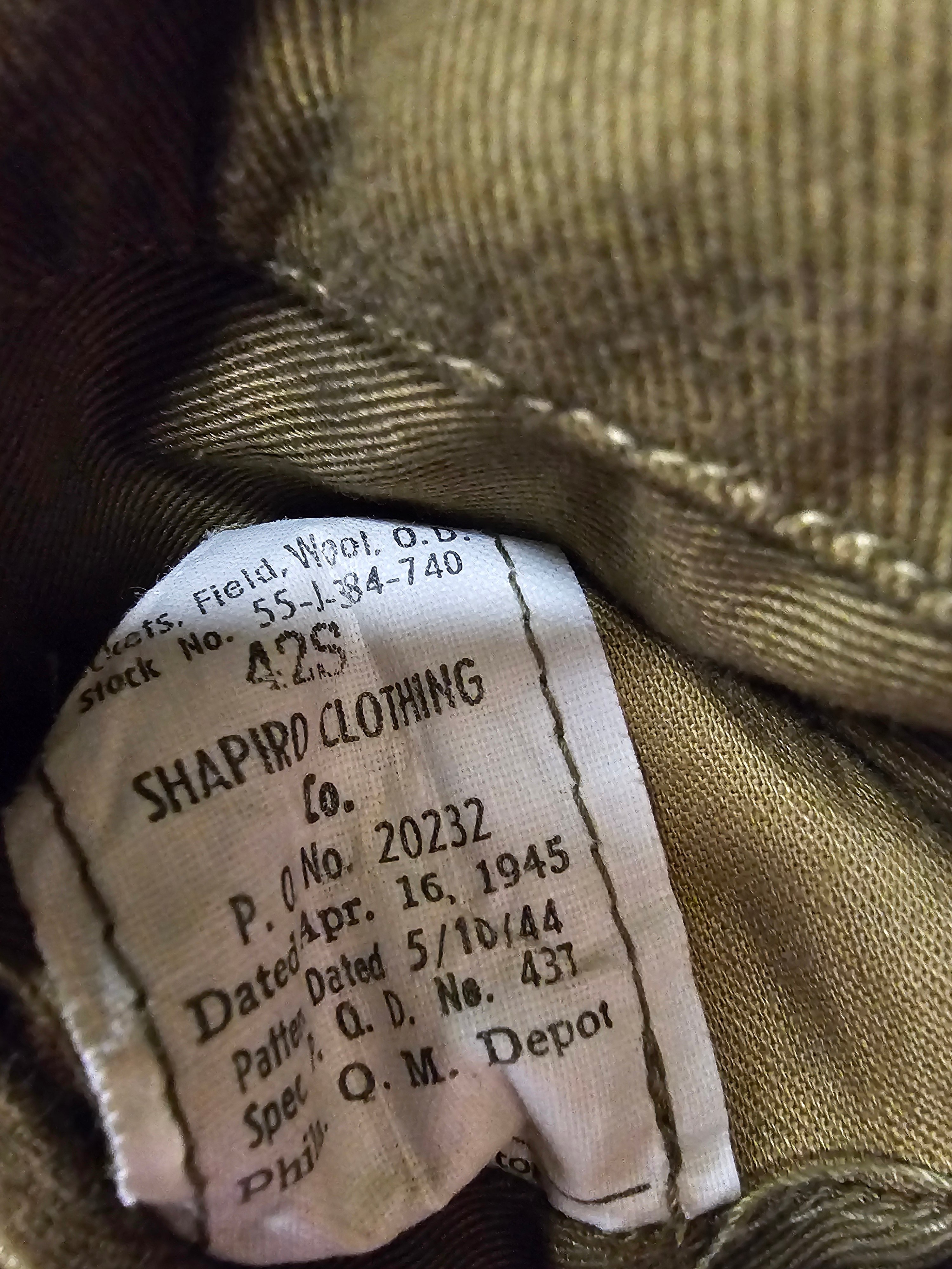 WWII US ENLISTED ALASKA DEFENSE IKE JACKET SIZE 42S — image 7