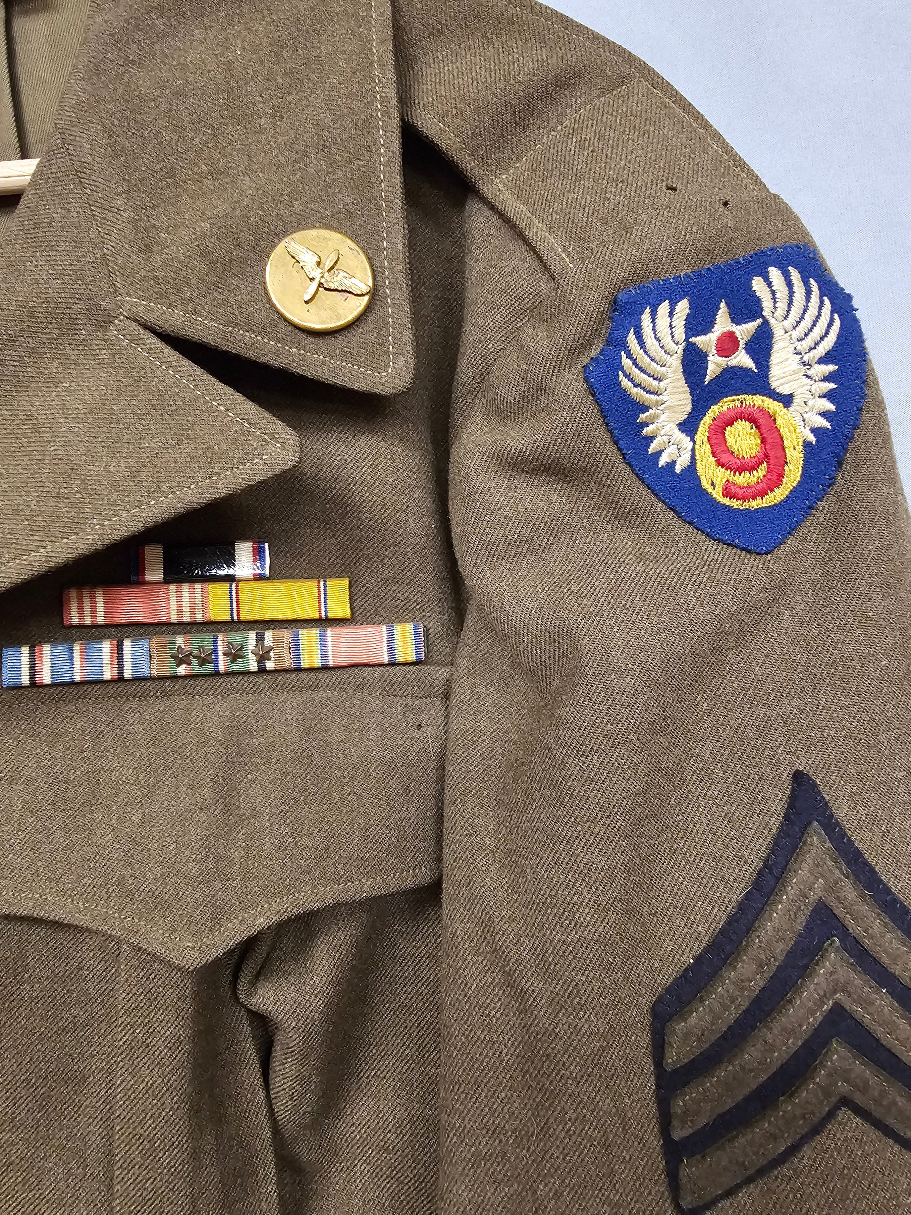 WWII ENLISTED 9th AIR CORPS/ARMY IKE JACKET SIZE 36R — image 2