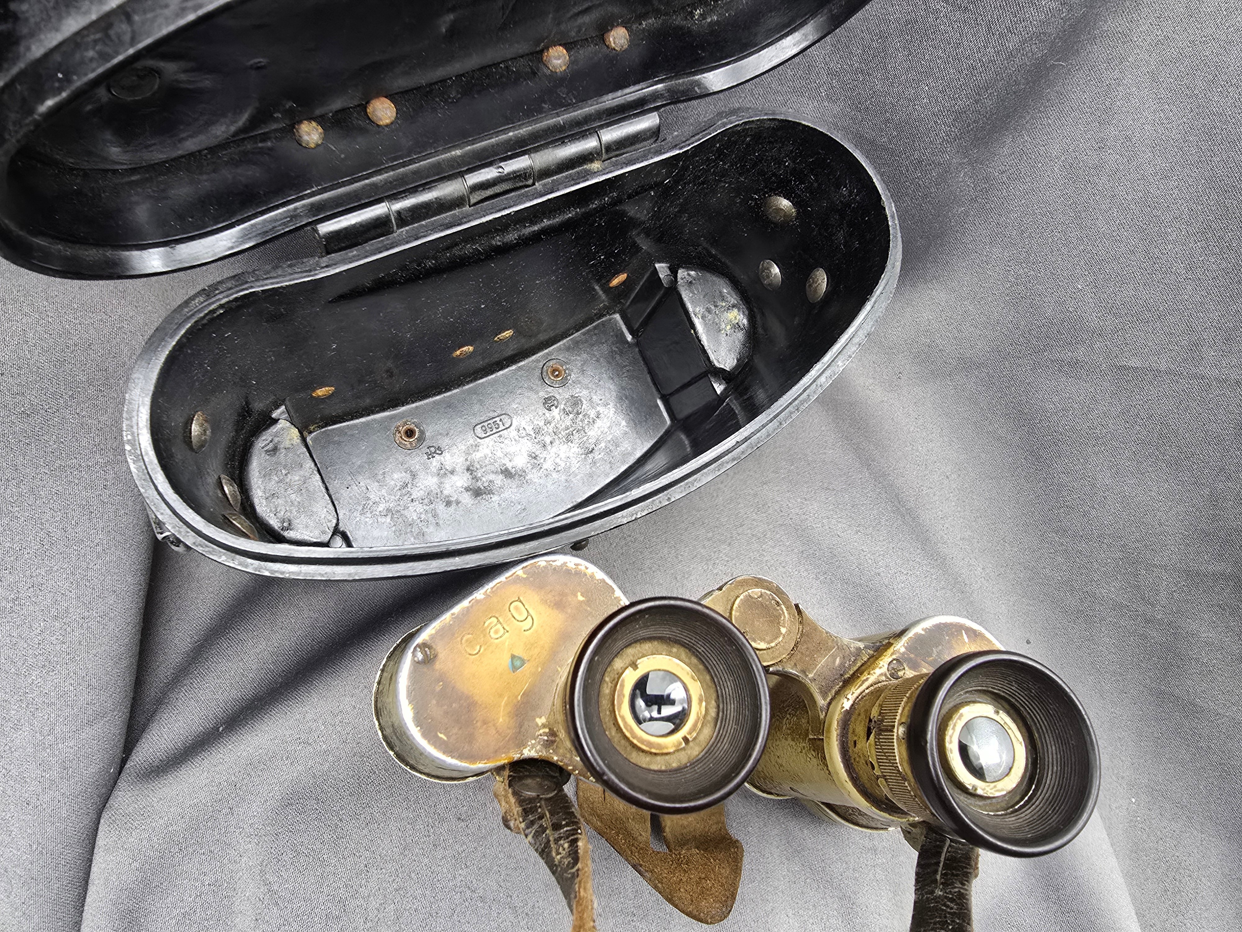 WWII German 6x30 Binoculars with Case — image 5