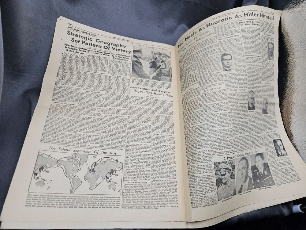 WWII US Stars and Stripes Newspaper VE Day — image 5