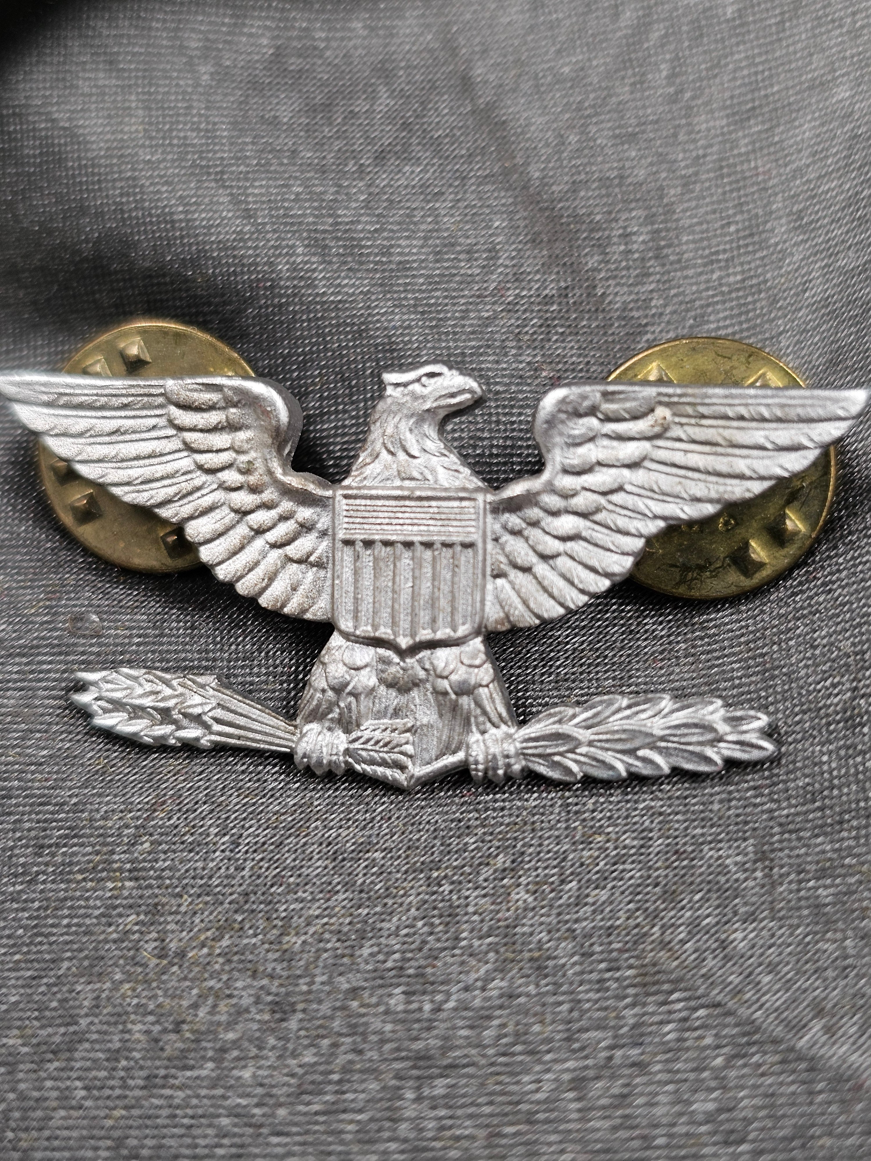 VIETNAM WAR ERA SILVER FILLED COLONEL EAGLES — image 2