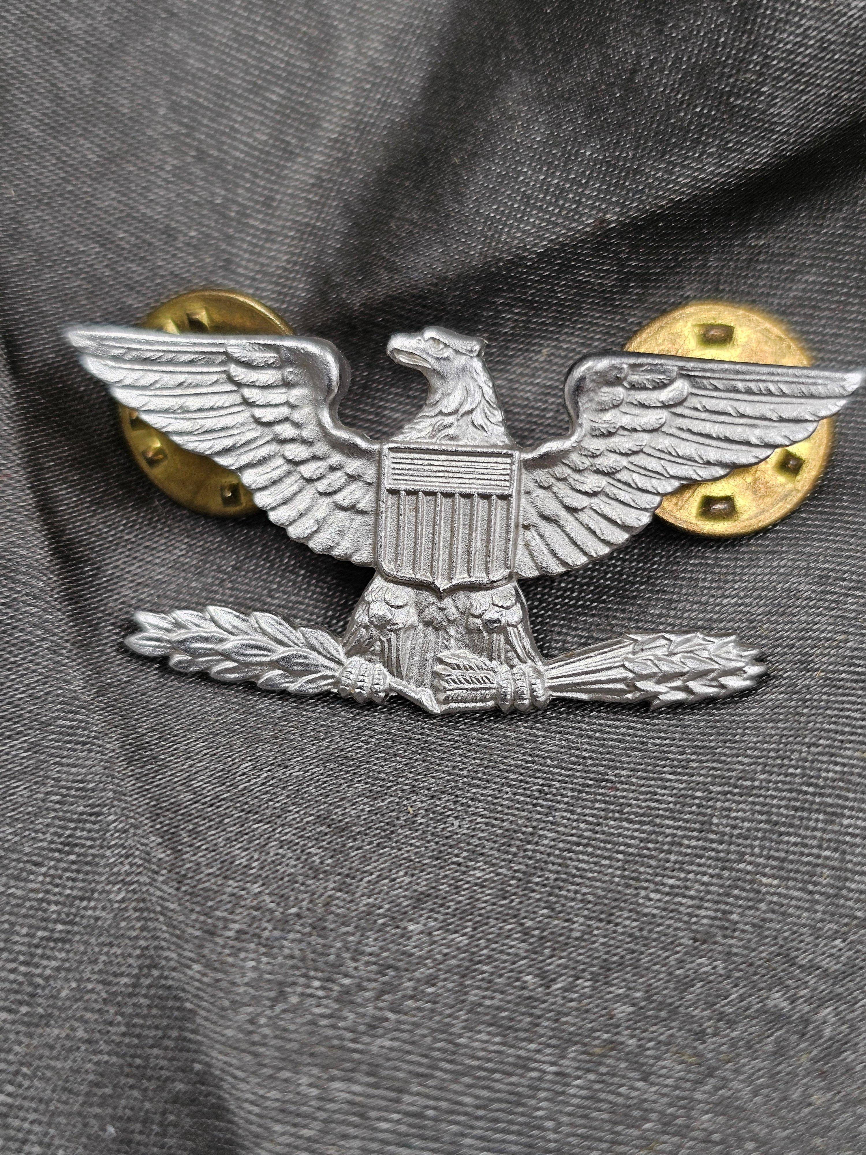 VIETNAM WAR ERA SILVER FILLED COLONEL EAGLES — image 3