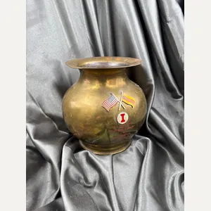 VIETNAM WAR ERA MAJOR DEDICATION TRENCH ART VASE
