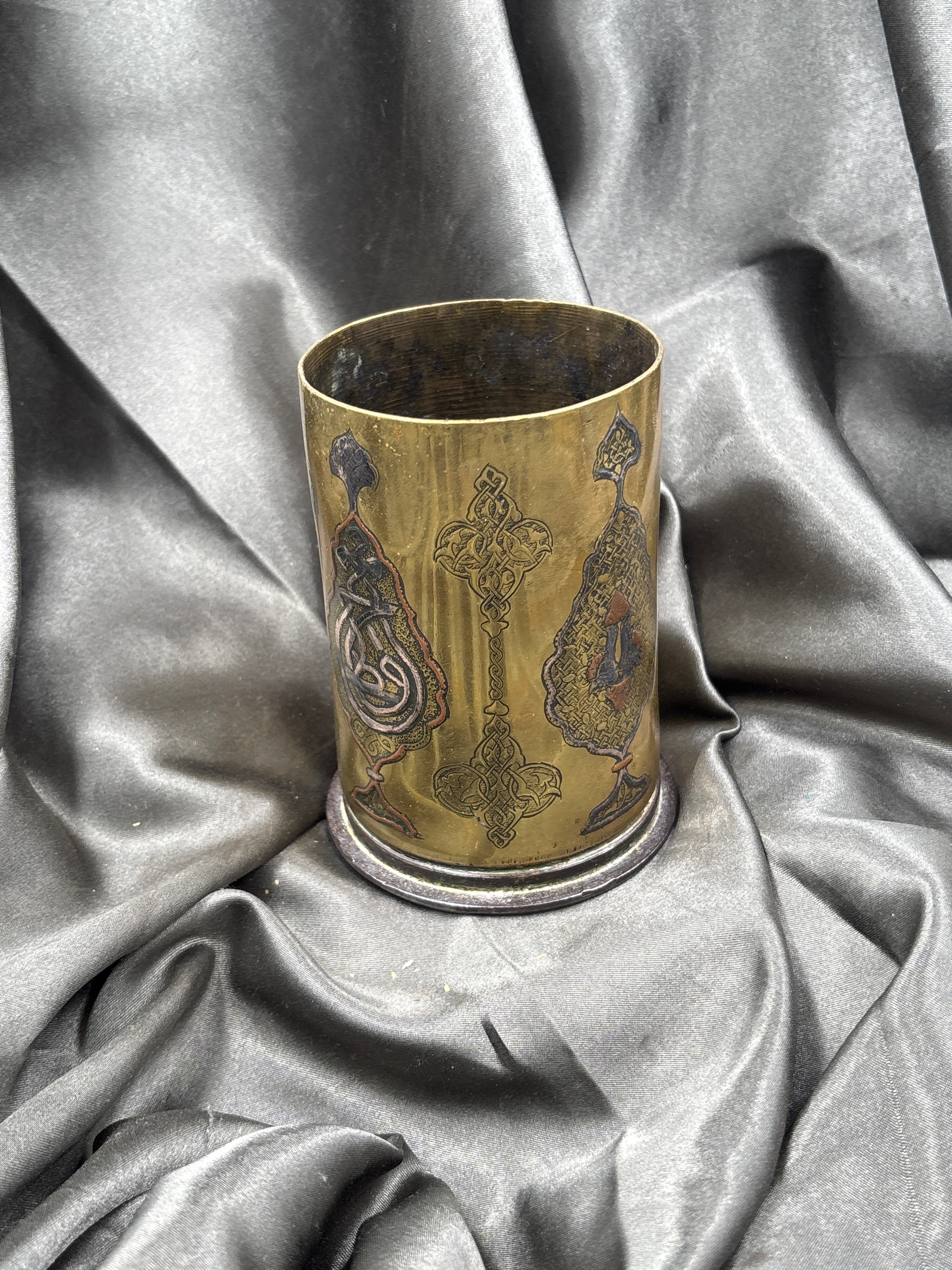 WWI GERMAN SHELL SOUVENIR TRENCH ART — image 2