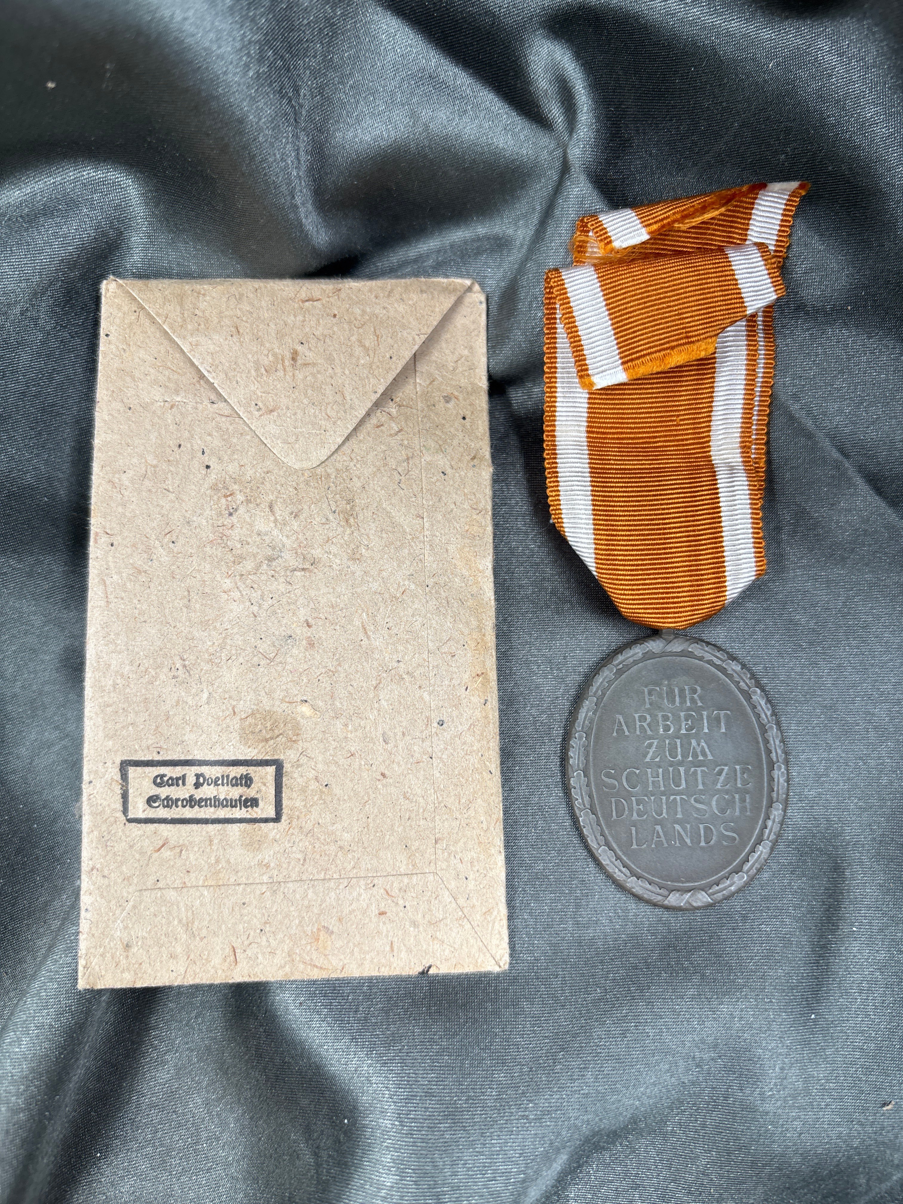 WWII GERMAN WESTWALL MEDAL — image 2