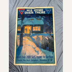 WWI LINEN BACKED YMCA POSTER