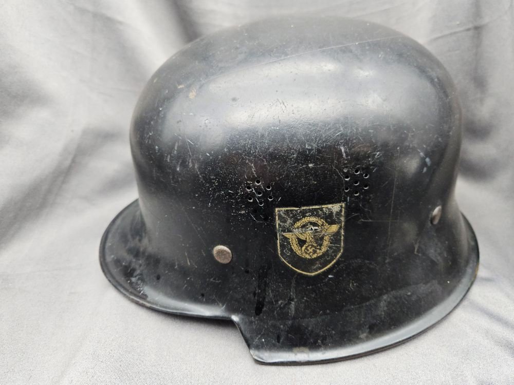 WWII German Fire Police Helmet