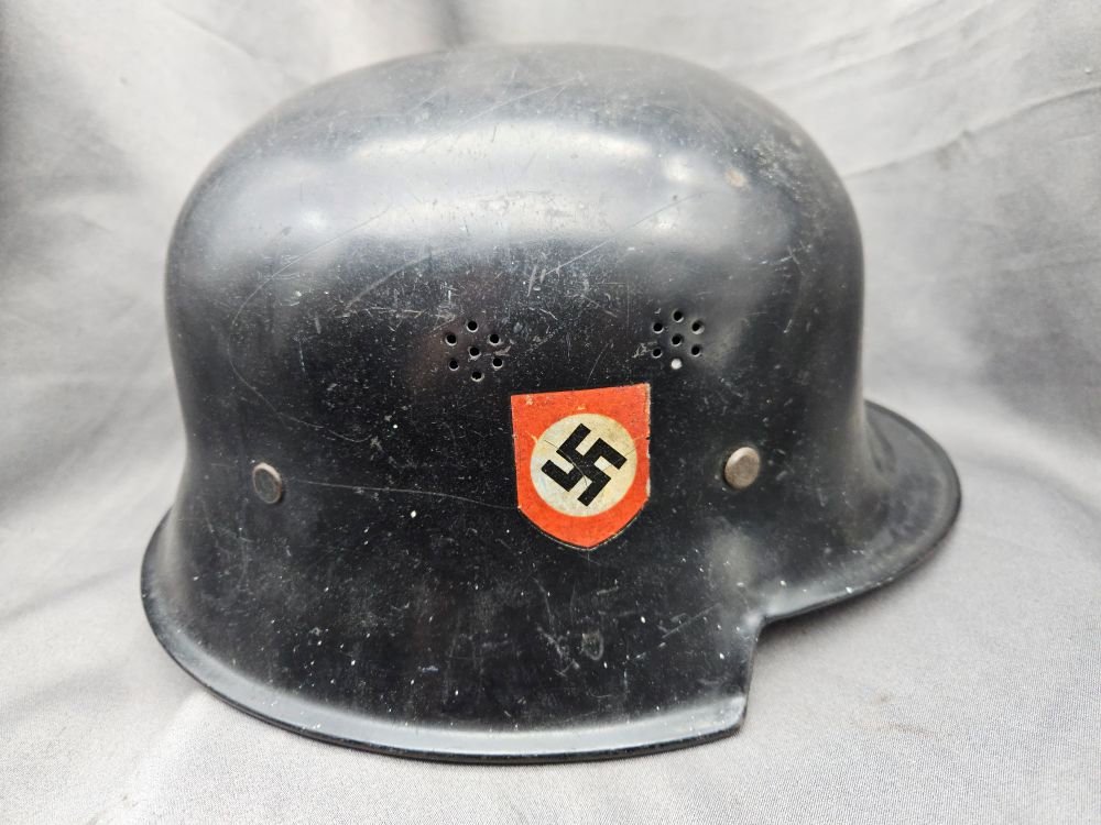 WWII German Fire Police Helmet — image 2