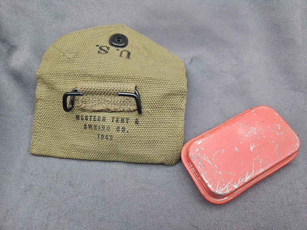 WWII Early Carlisle First Aid Kit and Pouch — image 2