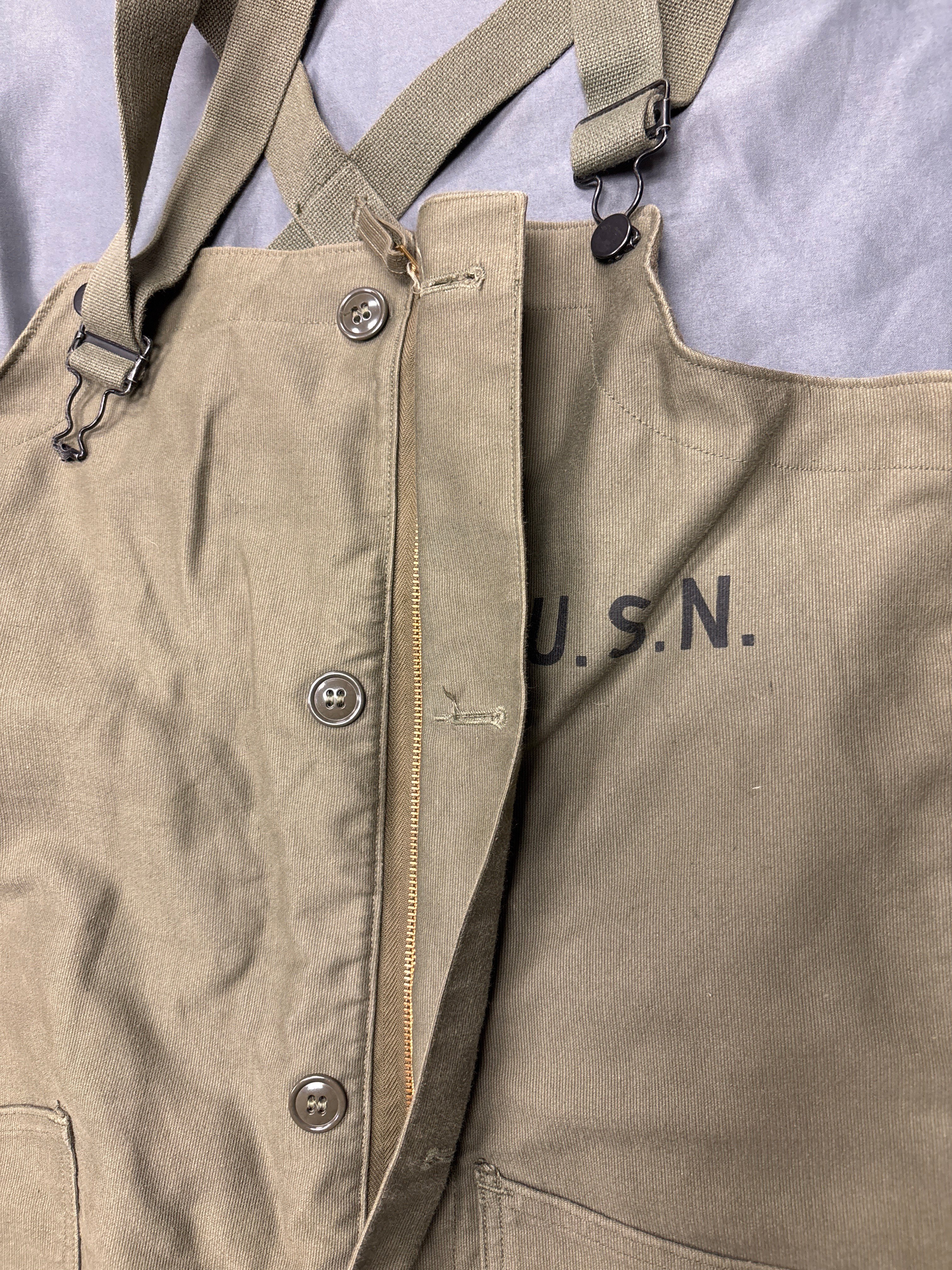 WWII US NAVY FOUL WEATHER OVERALLS — image 2