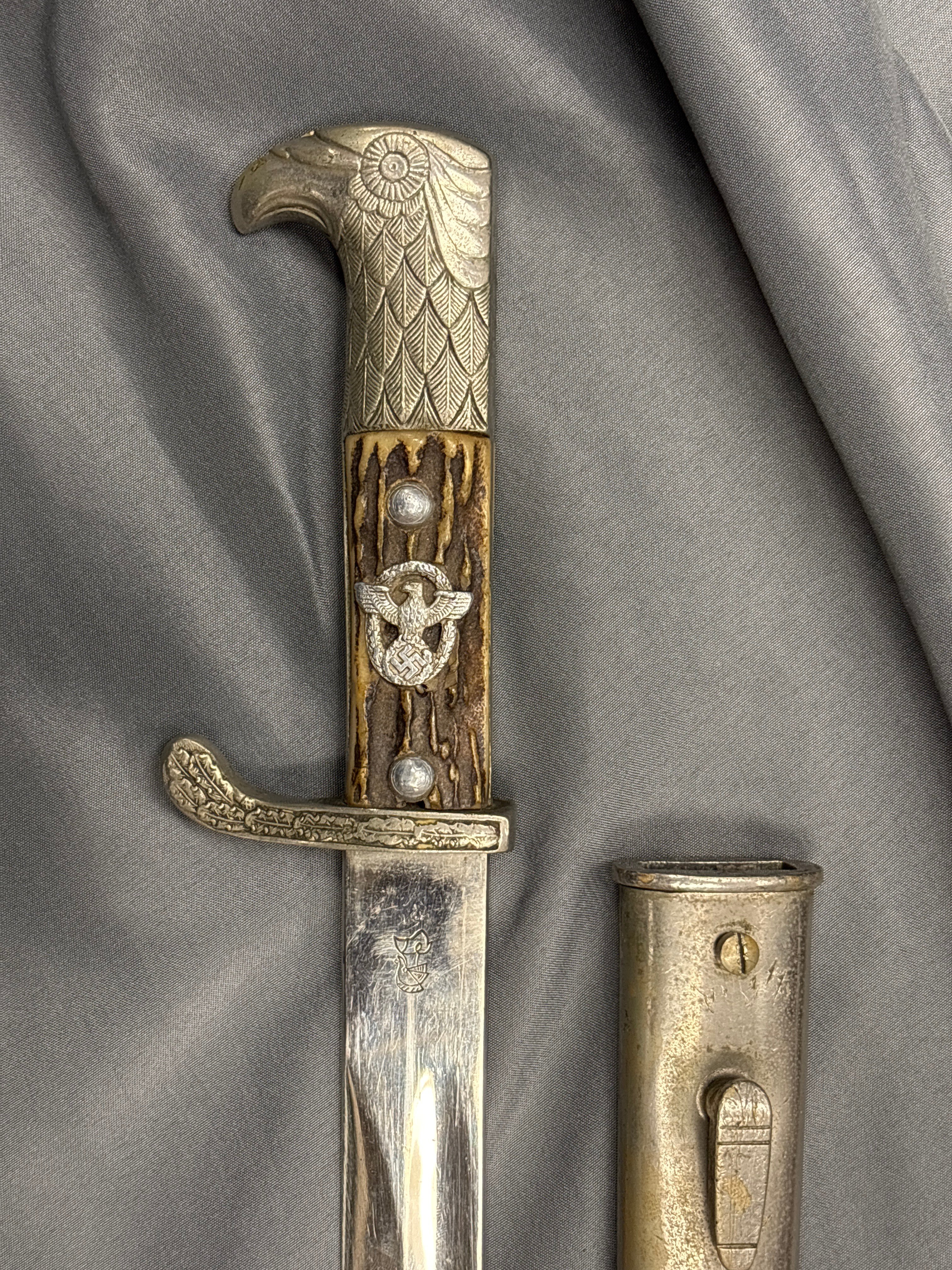 WWII GERMAN POLIZEI DRESS BAYONET UNIT MARKED — image 3