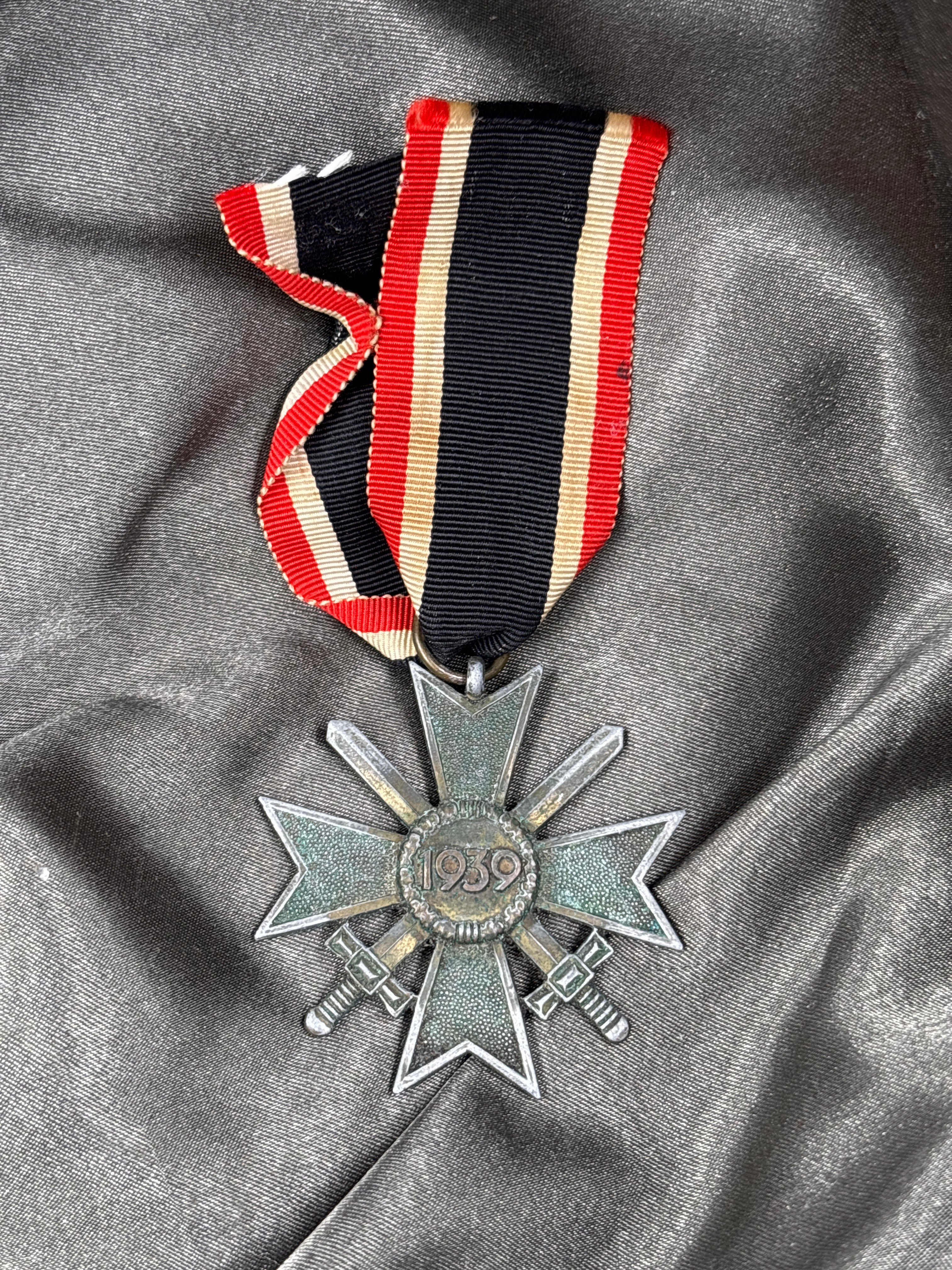 WWII GERMAN KVK MERIT MEDAL WITH SWORDS — image 2