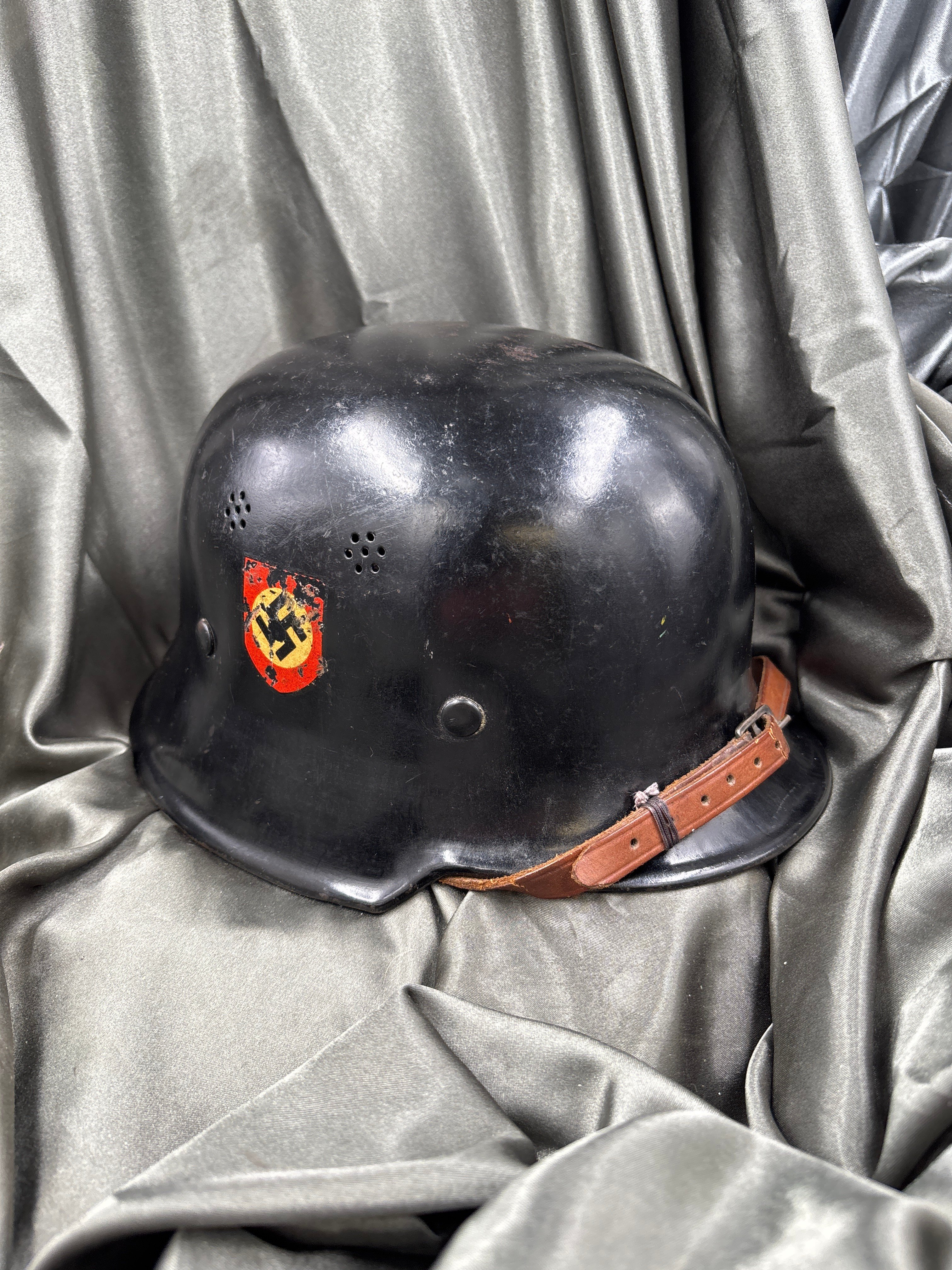 WWII GERMAN POLIZEI DOUBLE DECAL HELMET