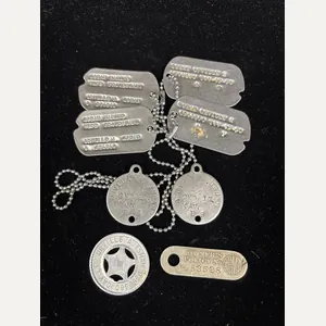 GROUPING OF PRE-WWII AND WWII DOG TAGS