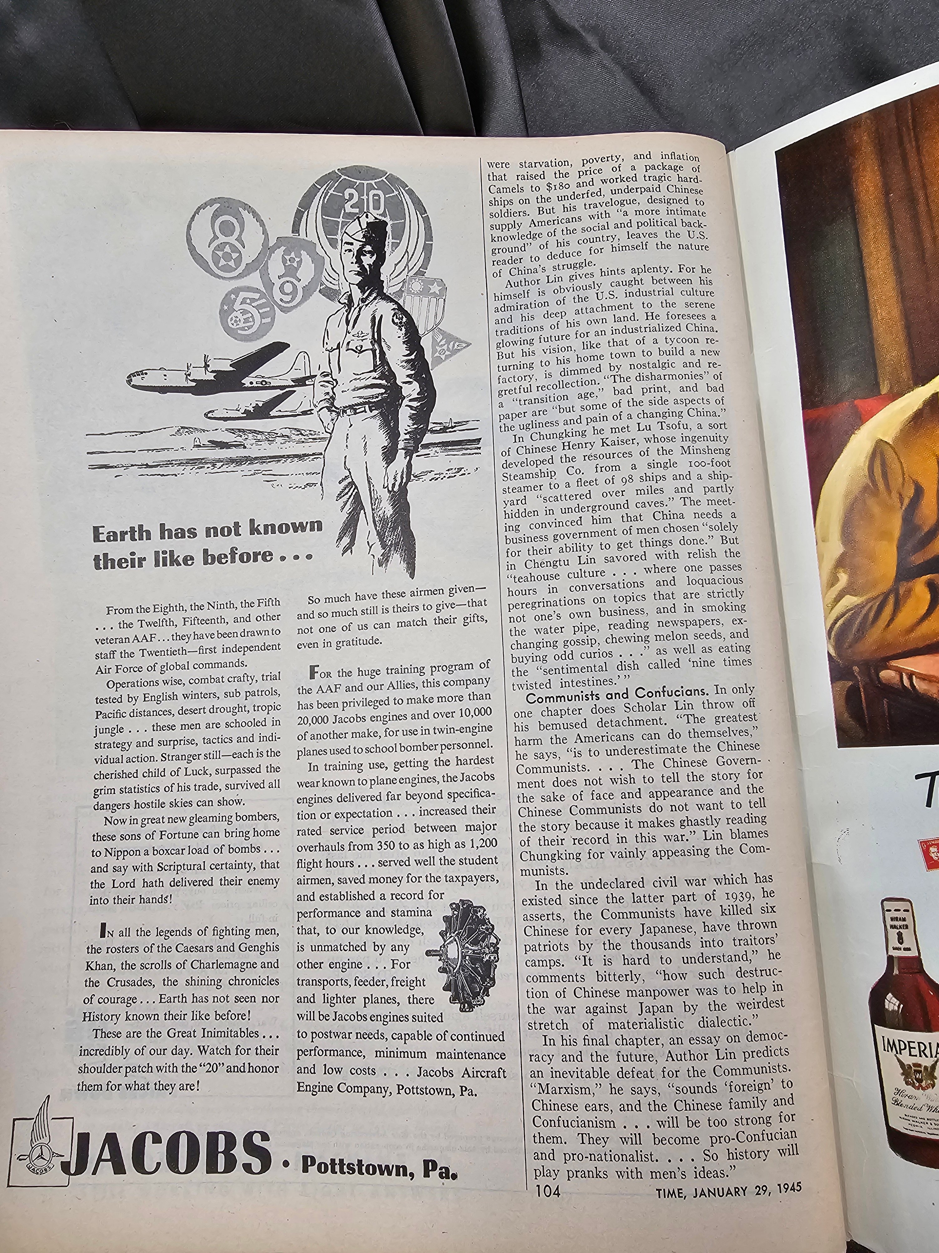 WWII US TIME MAGAZINE - JANUARY 29TH 1945 — image 5