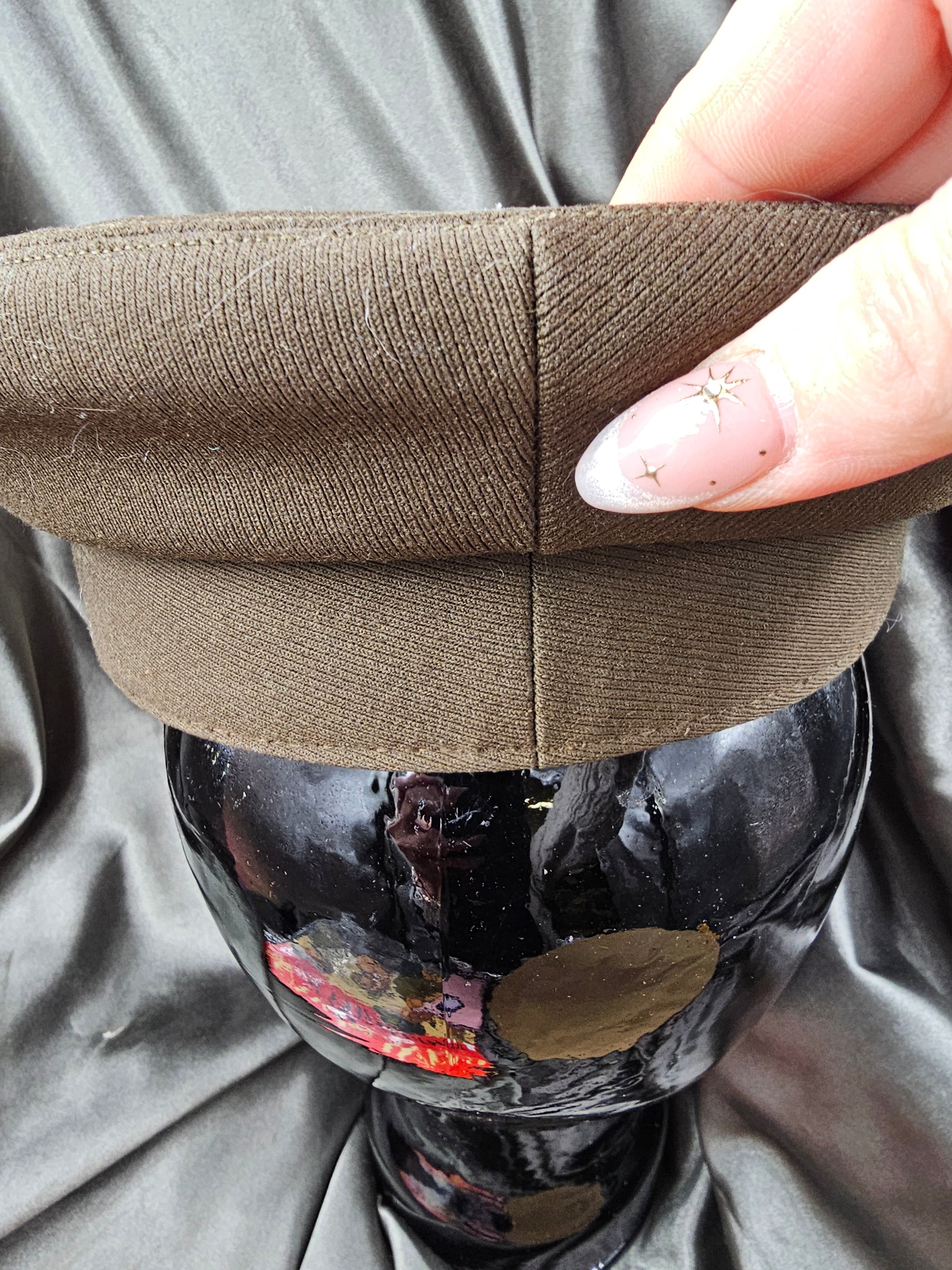 WWII US ENLISTED VISOR CAP SIZE 71/4 — image 5