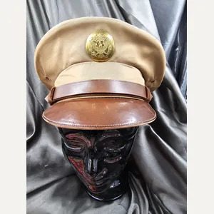 WWII US ENLISTED TAN VISOR CAP