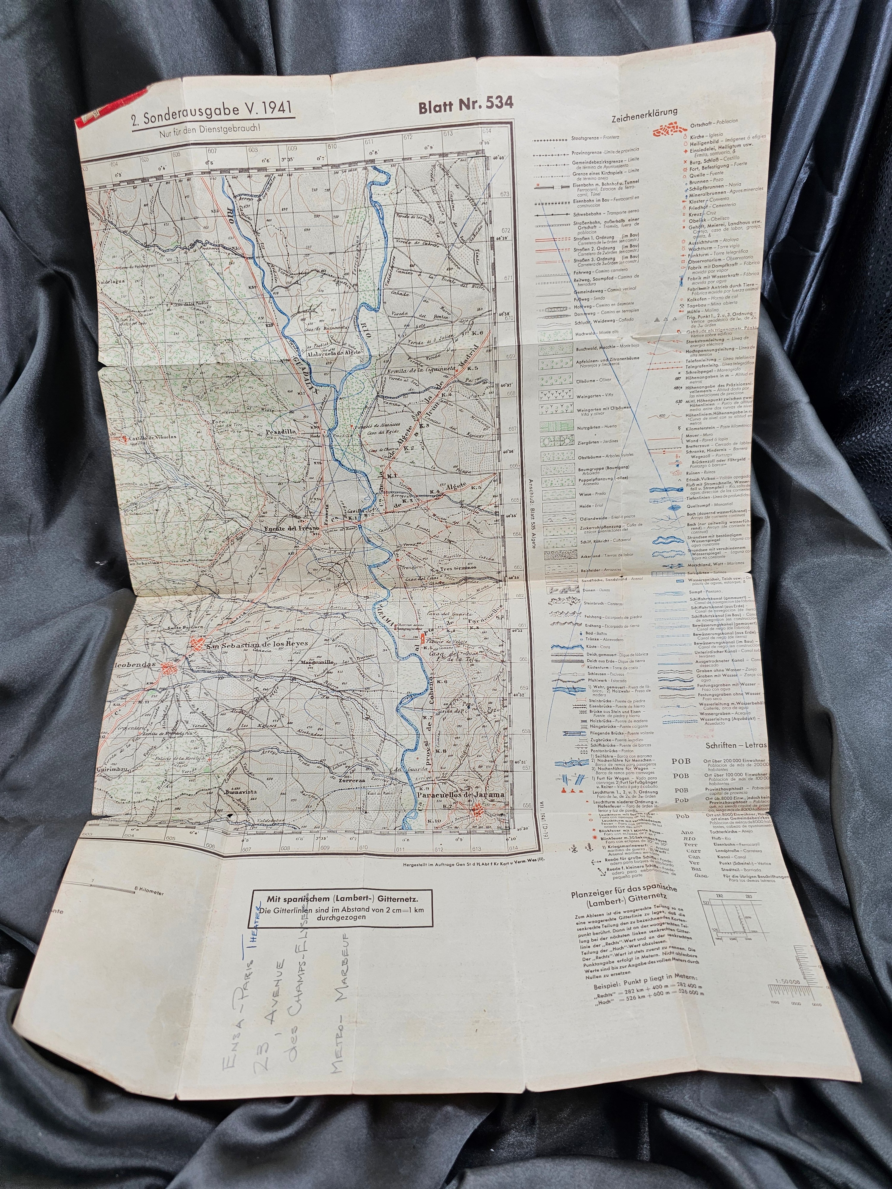 WWII AMERICAN RED CROSS MAP OF PARIS — image 4