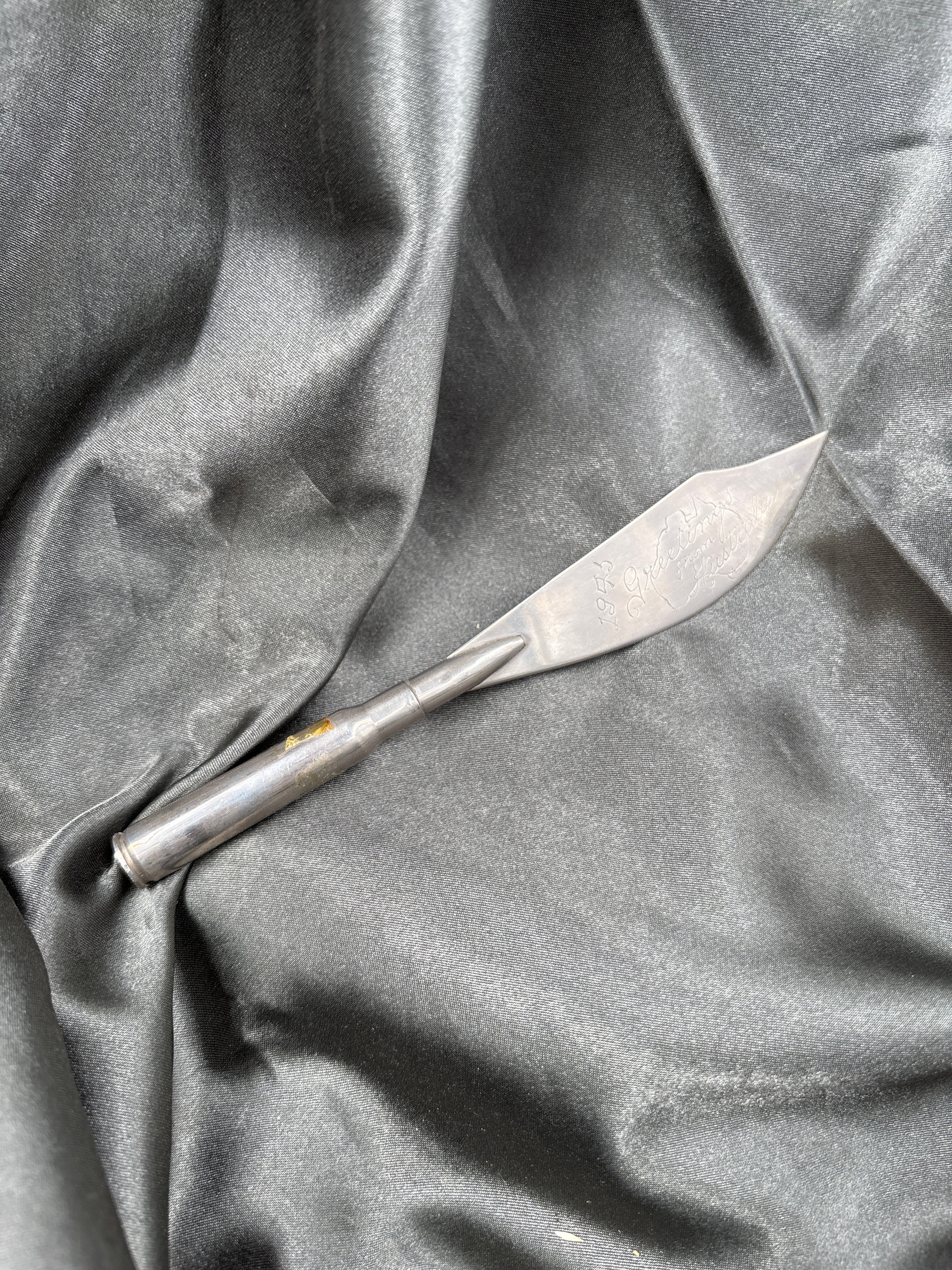 WWII ERA AUSTRALIAN SOUVENIR CHEESE KNIFE — image 2