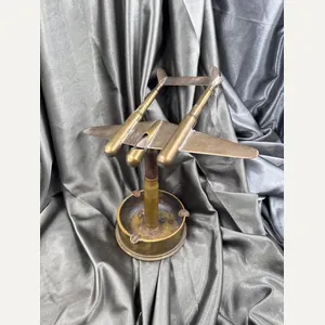 WWII ERA P38 AIRPLANE TRENCH ART ASHTRAY