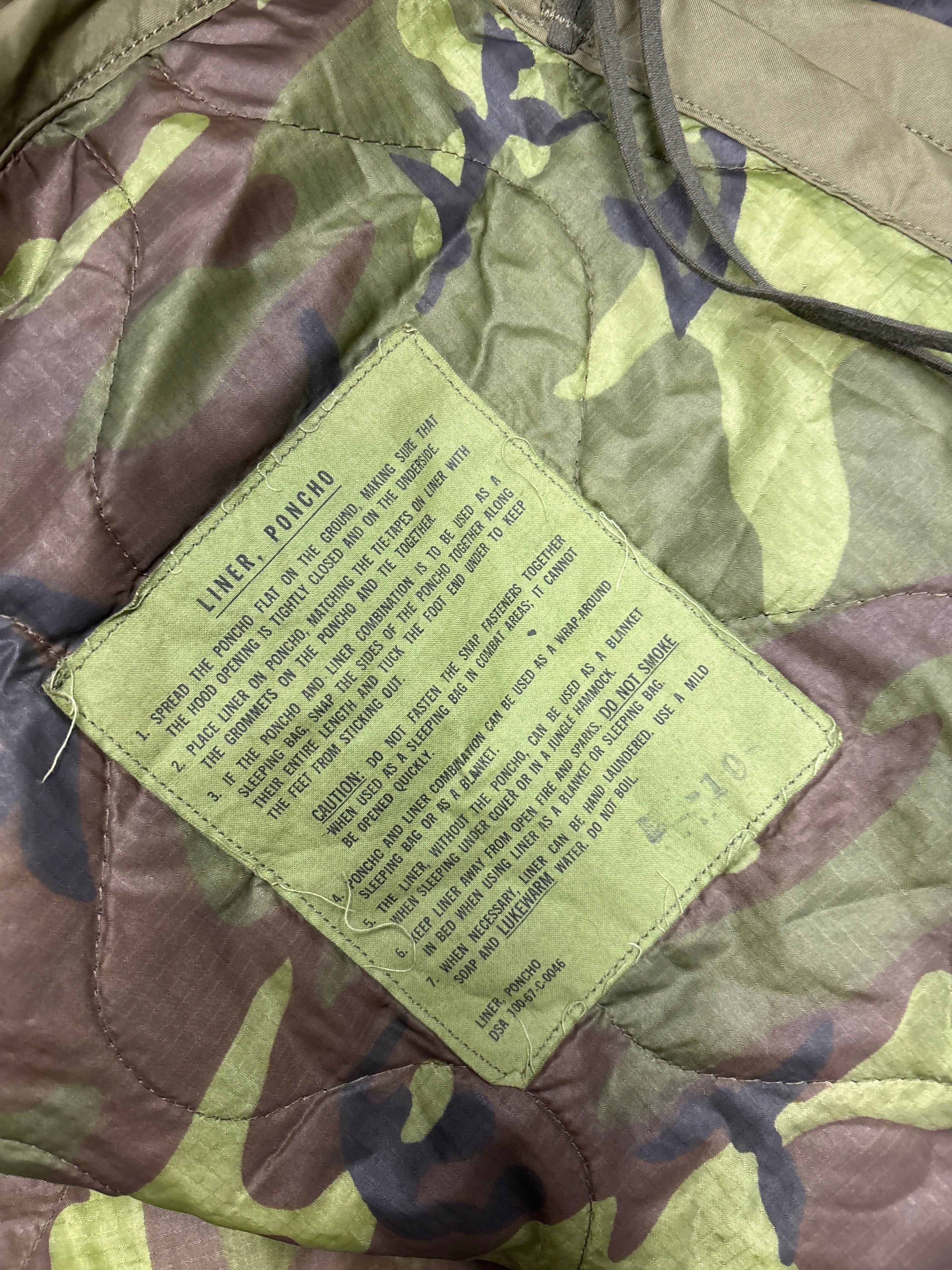 VIETNAM WAR ERA CAMOUFLAGE PONCHO LINER — image 3