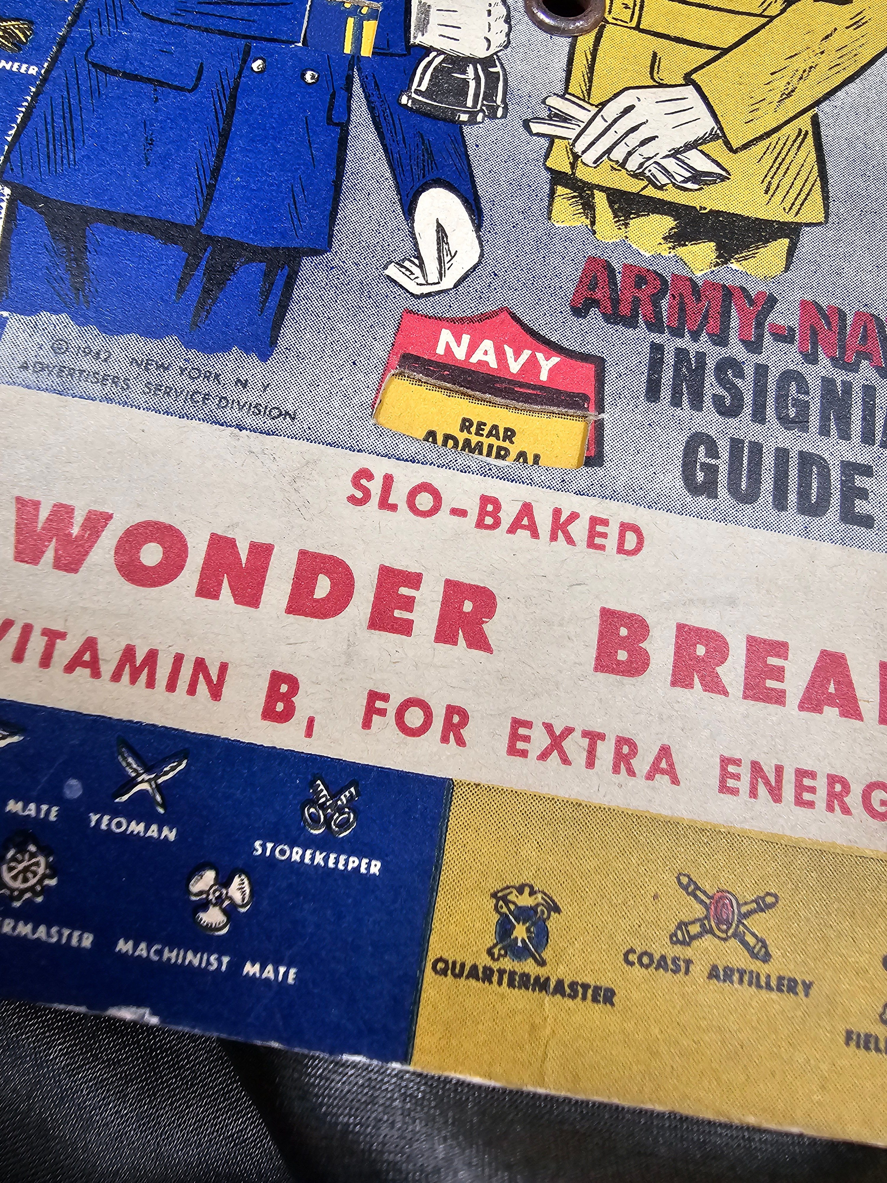 WWII WONDER BREAD ARMY NAVY INSIGNIA GUIDE — image 2