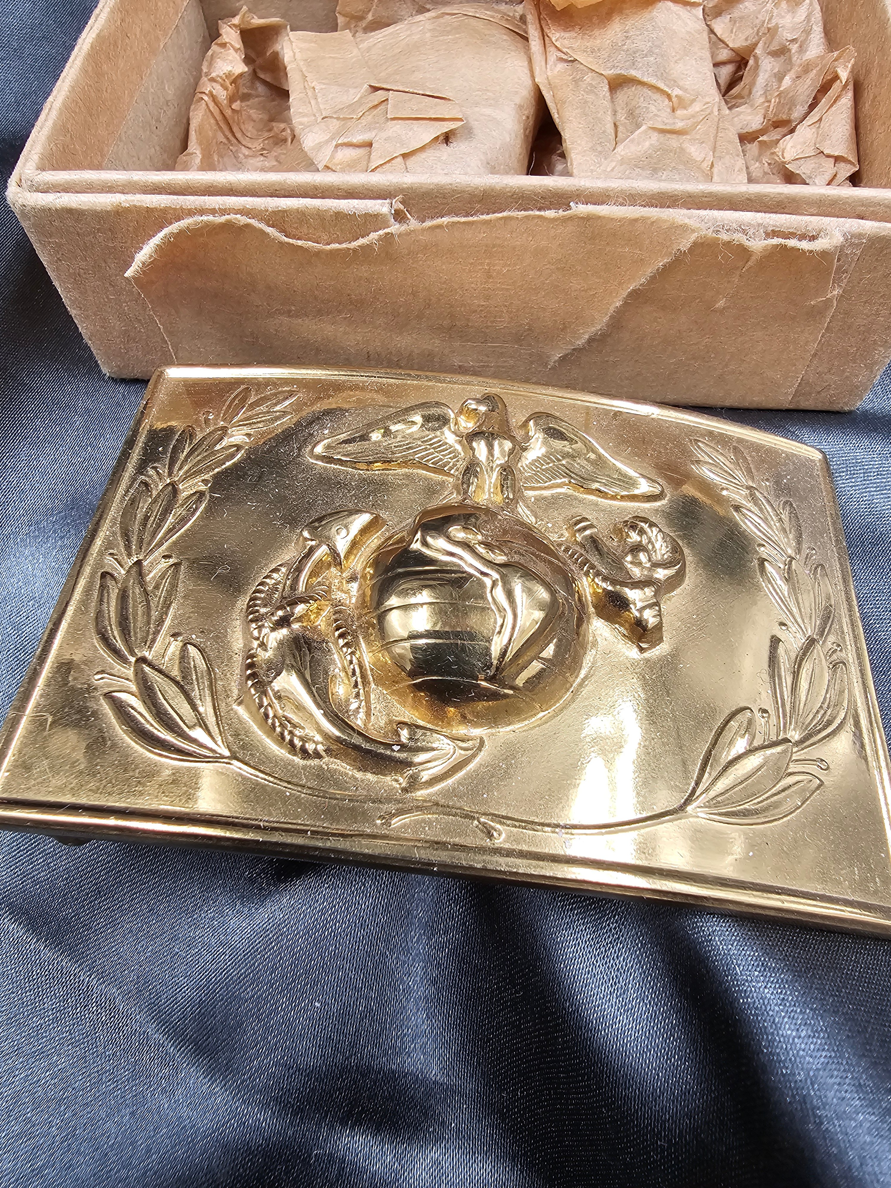 VIETNAM WAR ERA USMC BRASS BELT — image 2