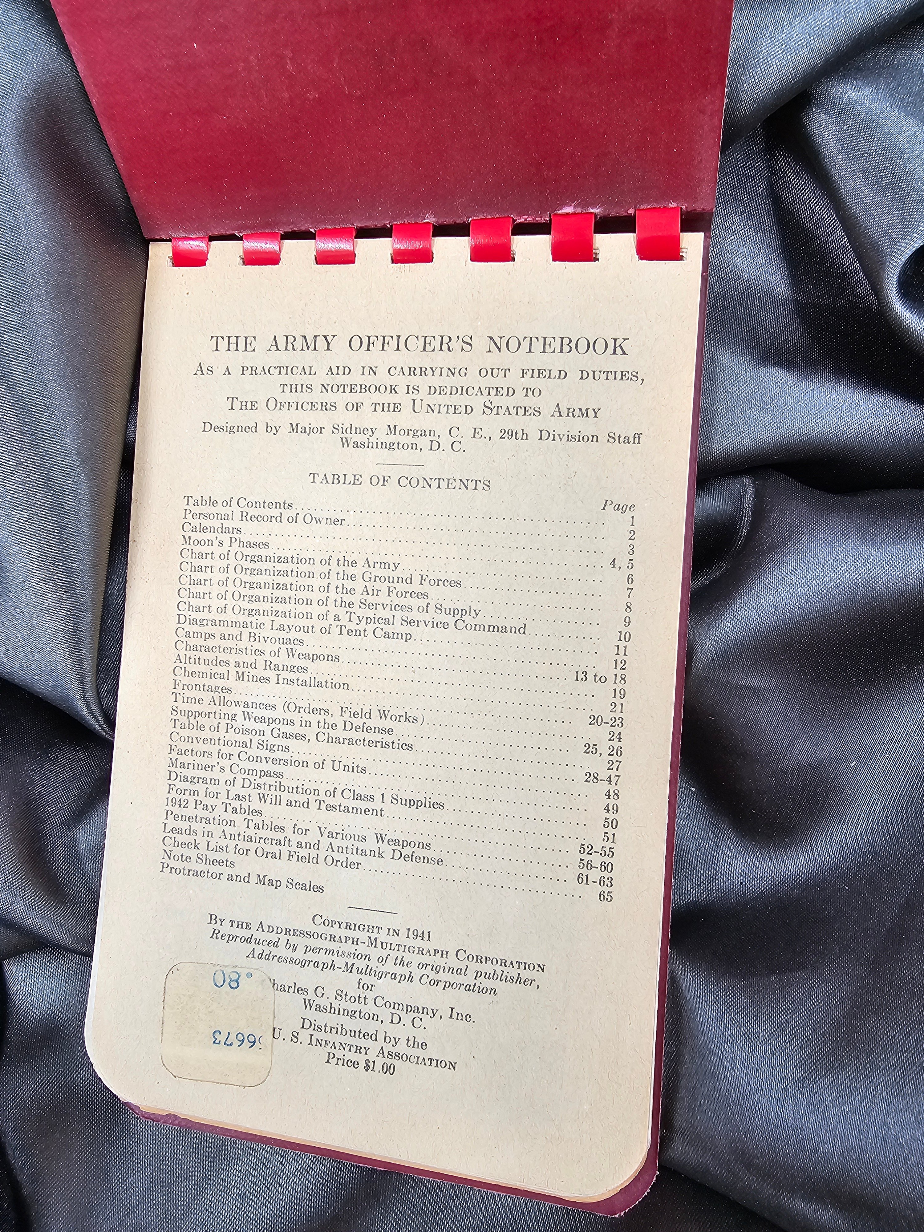 WWII US ARMY OFFICERS NOTEBOOK — image 4