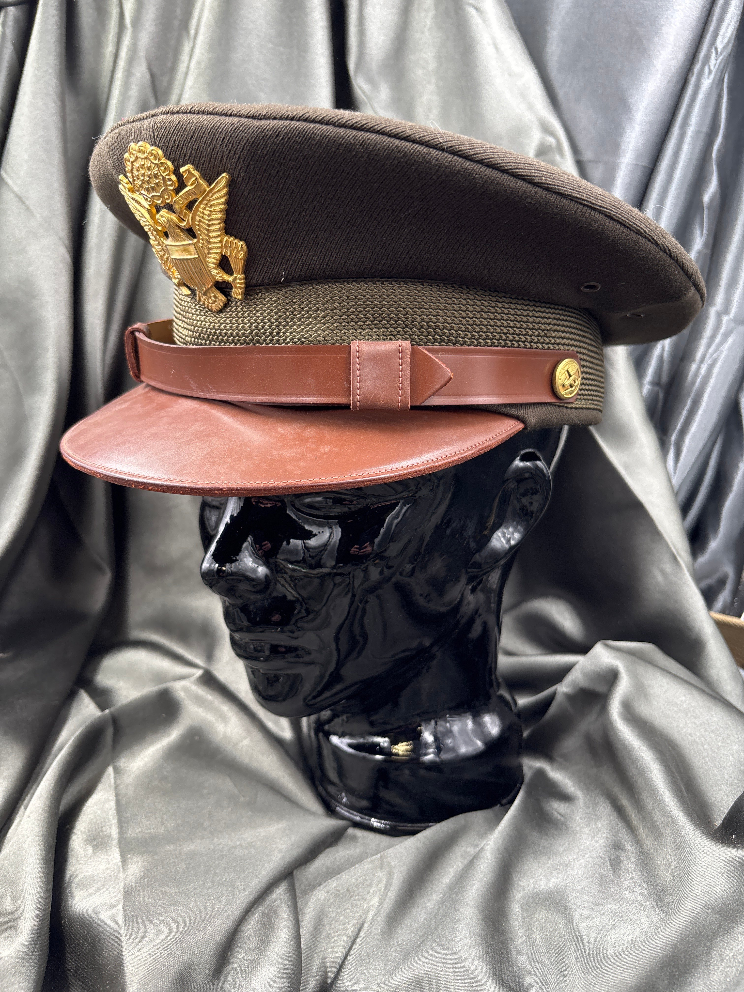 WWII US OFFICER ENGINEER UNIFORM AND VISOR CAP — image 4