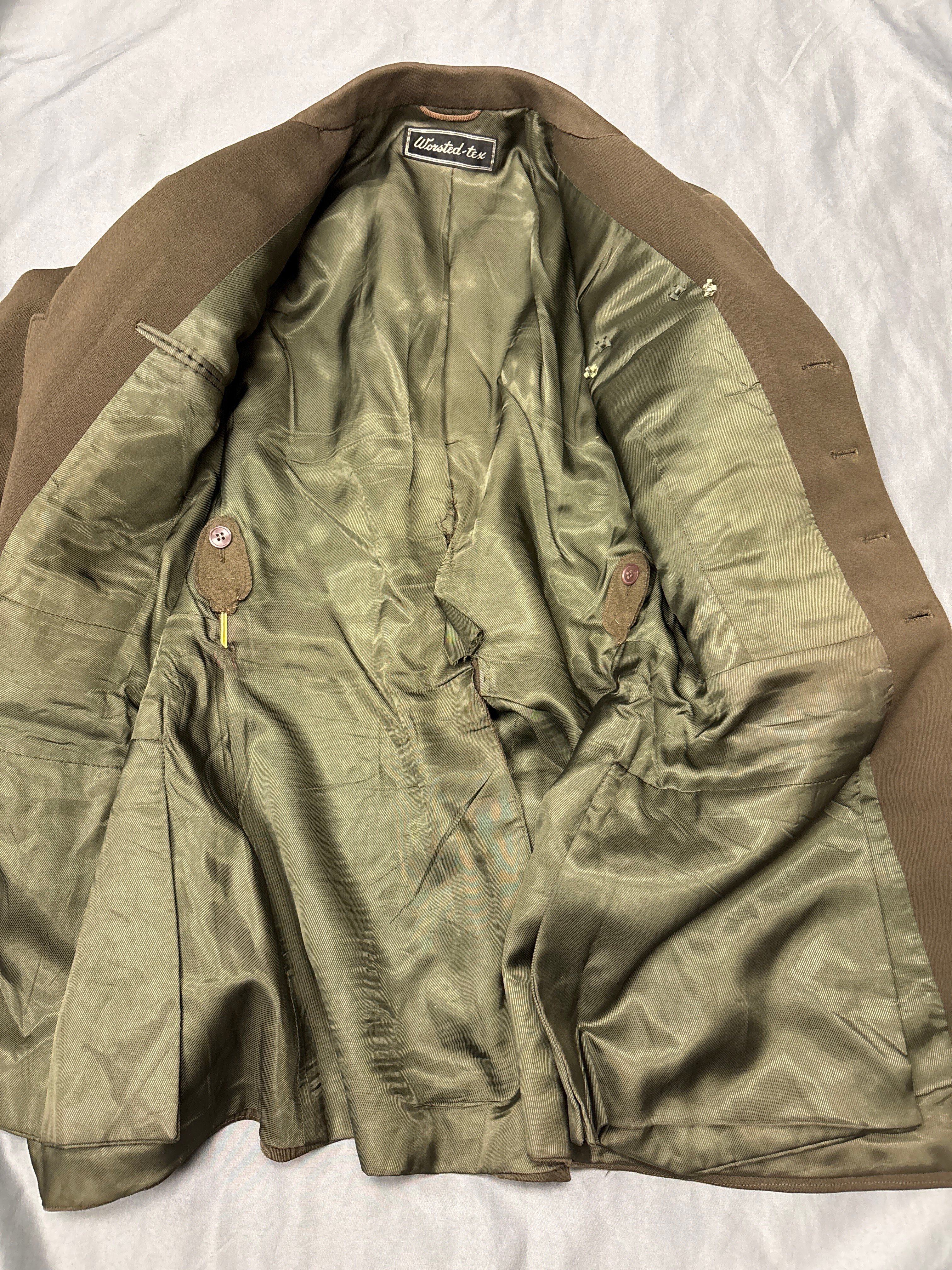 WWII US OFFICER ENGINEER UNIFORM AND VISOR CAP — image 7