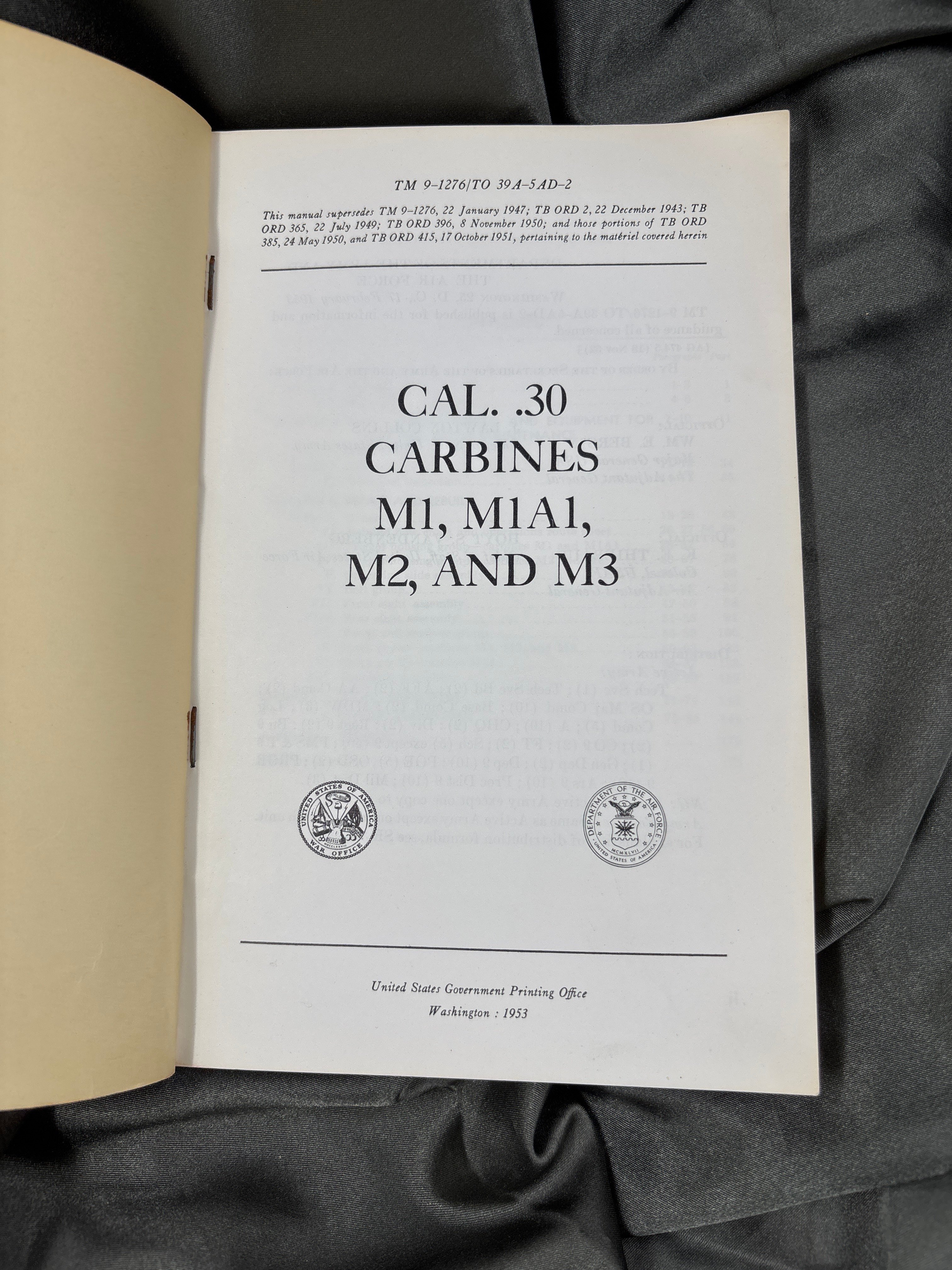 1950'S CAL .30 CARBINES, M1, M1A1, M2 AND M3 TRAINING MANUAL — image 2