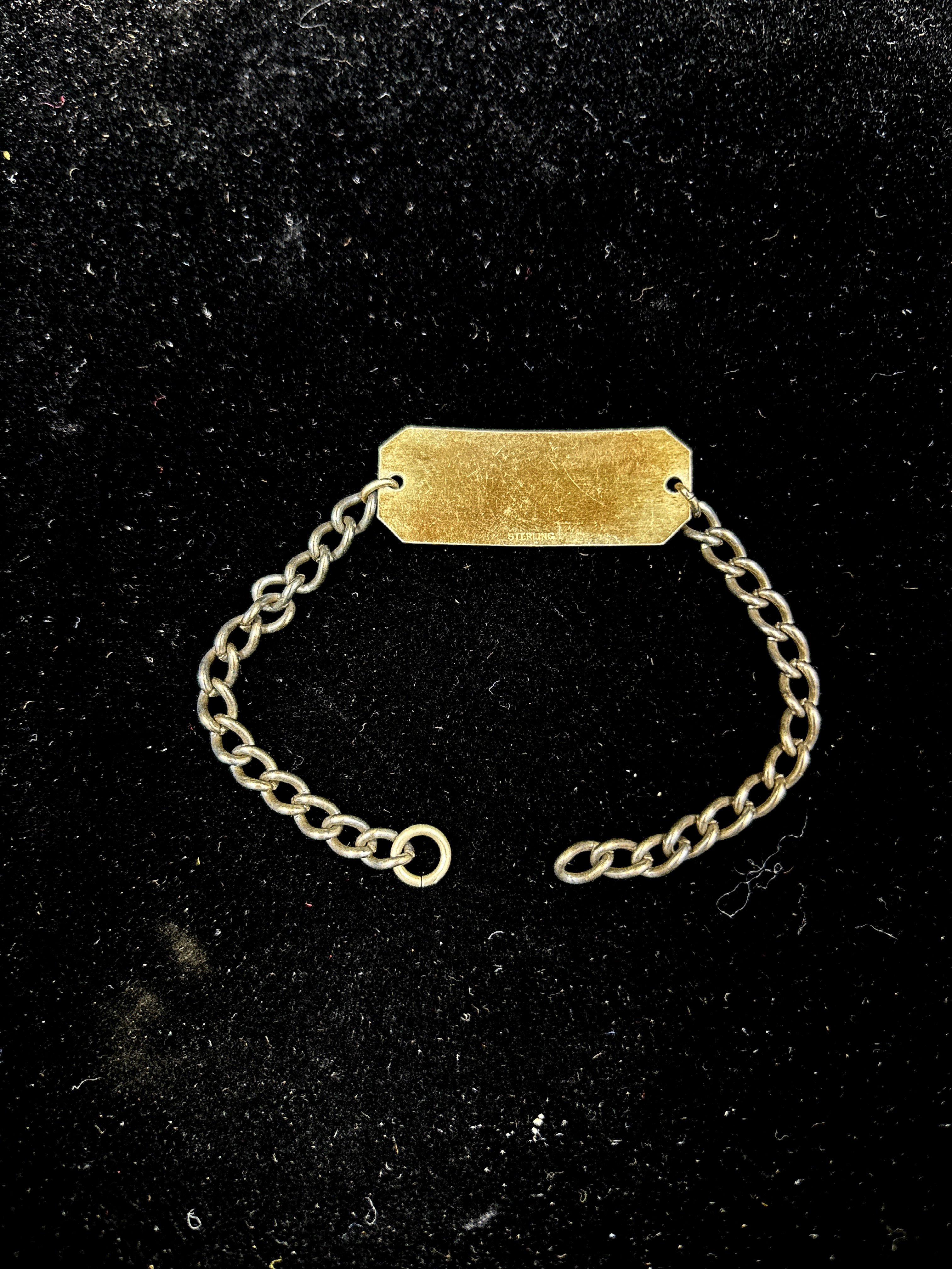 WWII ERA US ARMY MEDICAL BRACELET — image 2