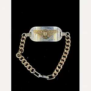 WWII US NAVY FLIGHT BRACELET GOLD AND STERLING