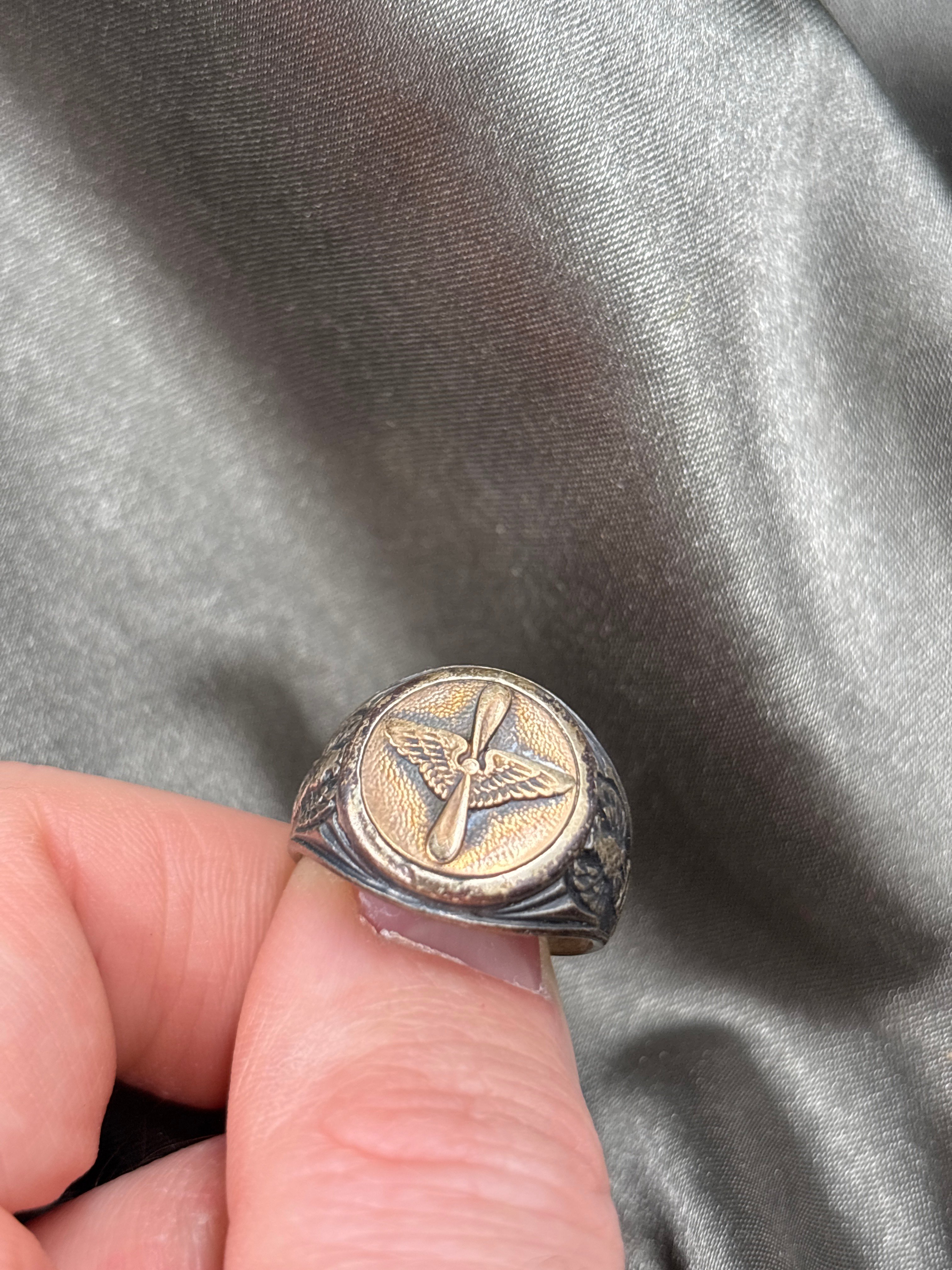 WWII US AIR CORPS SWEETHEART RING — image 2
