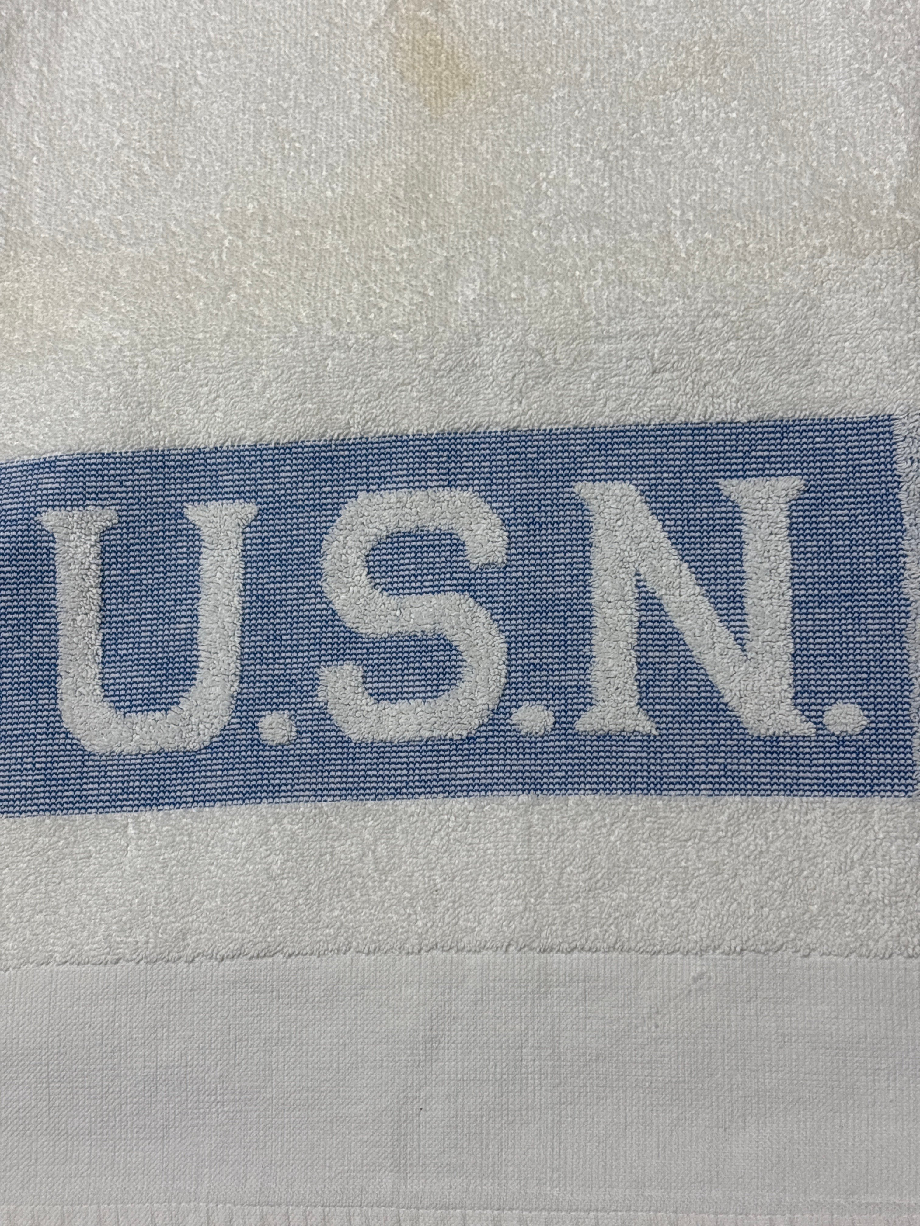 1940's/1950's US NAVY CANNON HUCK COTTON TOWEL — image 4