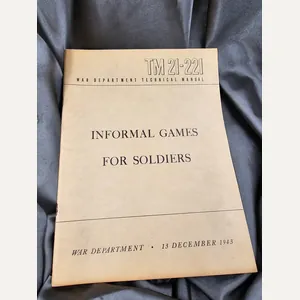 WWII US INFORMAL GAMES FOR SOLDIERS TRAINING MANUAL