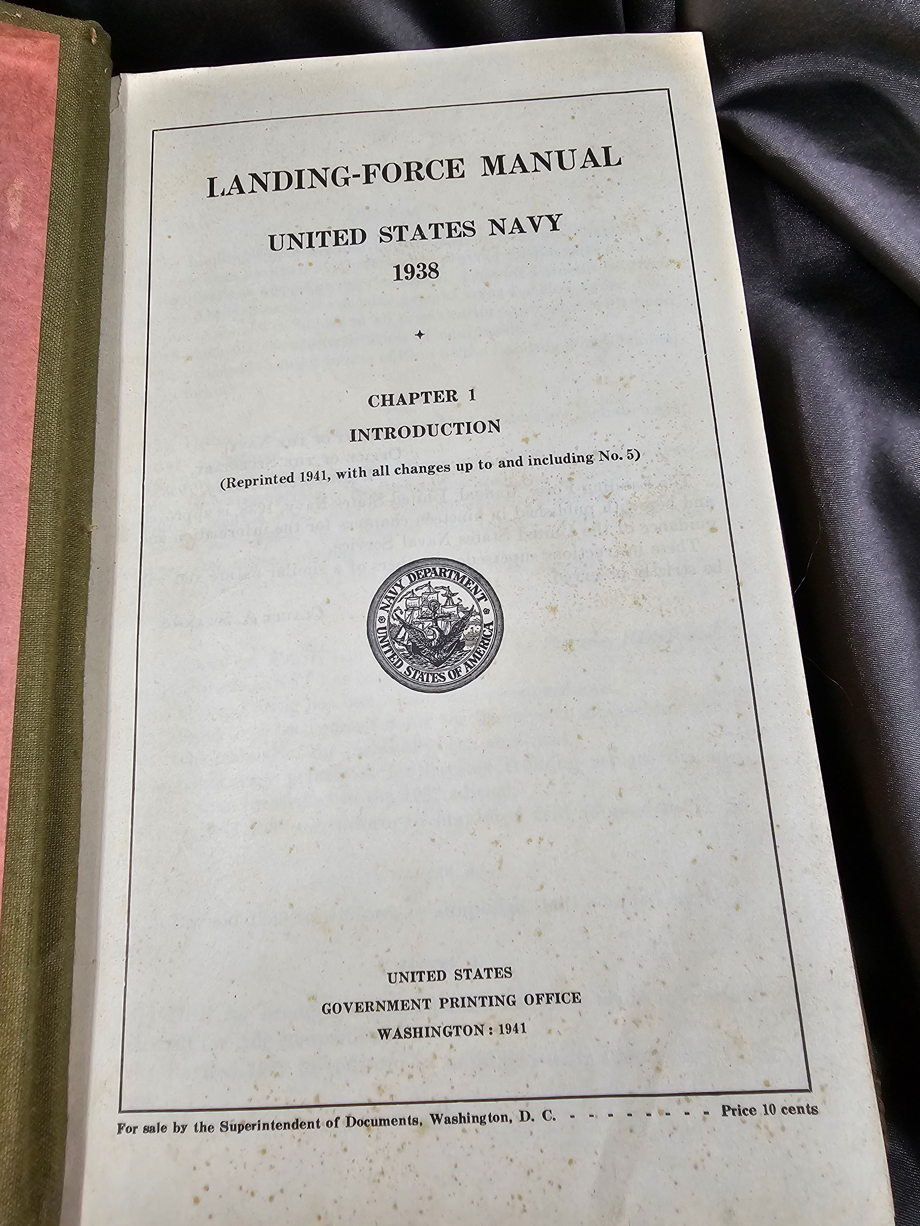 1938 US NAVY LANDING FORCE MANUAL — image 3