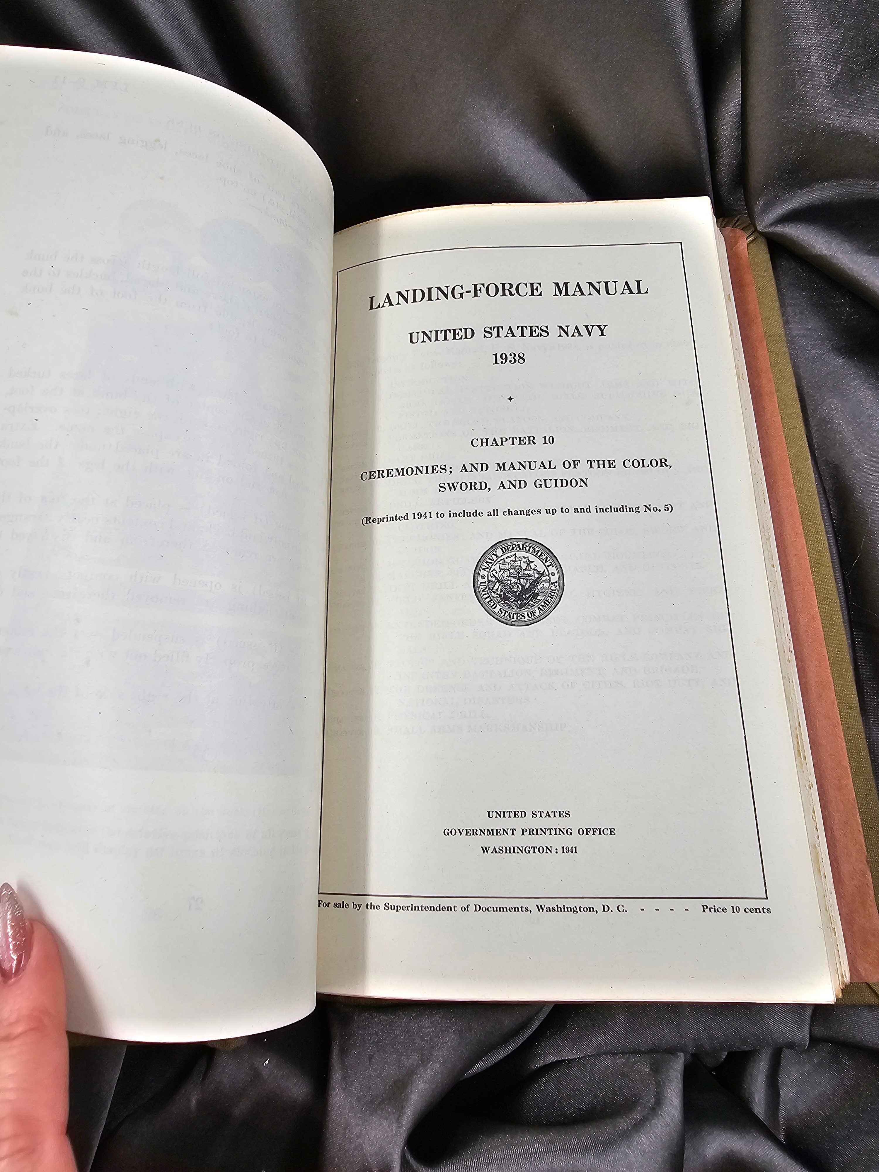 1938 US NAVY LANDING FORCE MANUAL — image 4