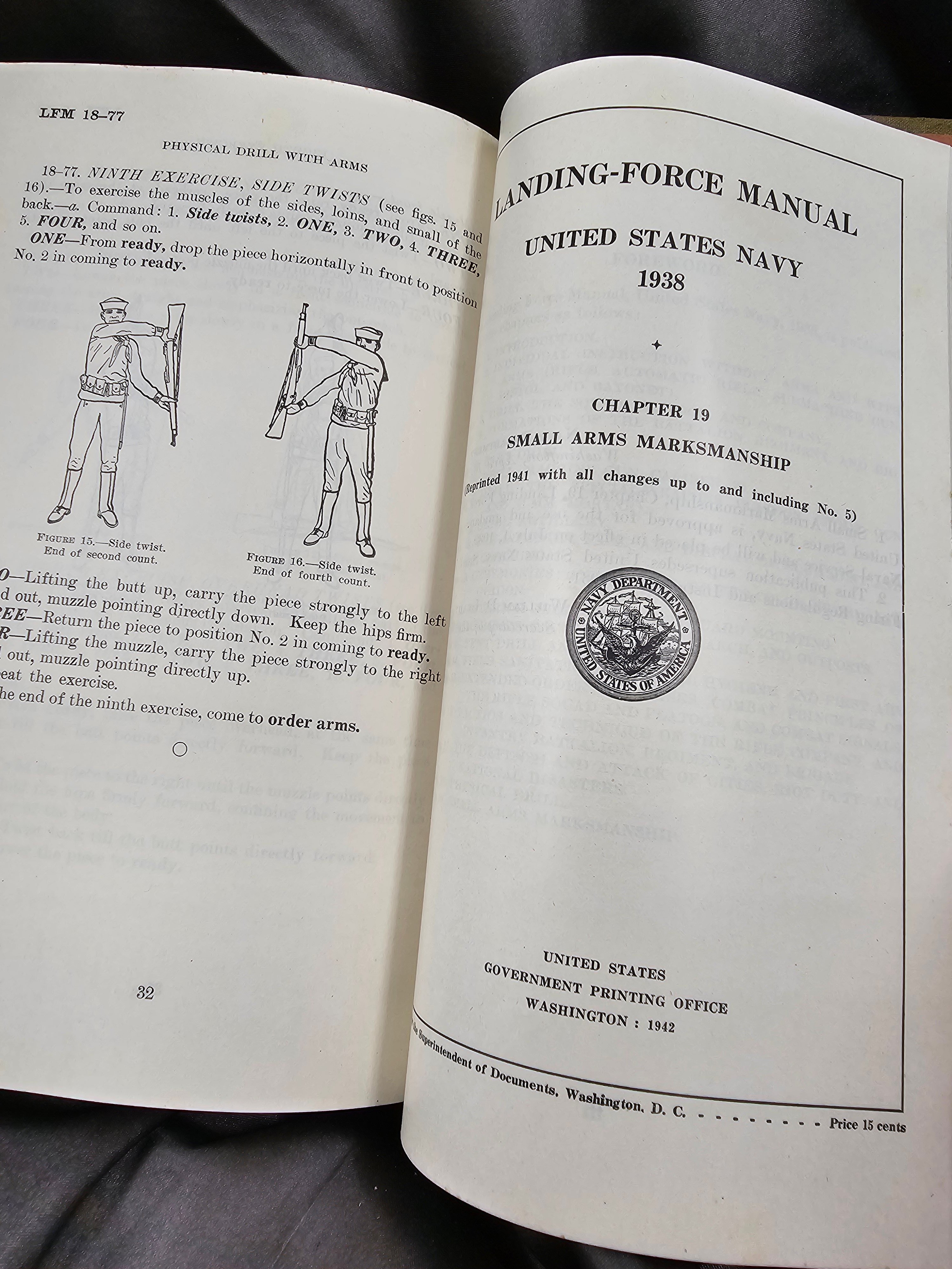 1938 US NAVY LANDING FORCE MANUAL — image 6