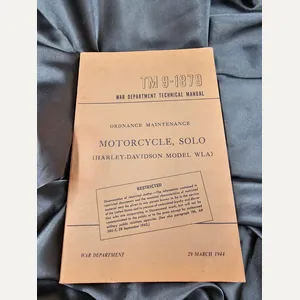 WWII US ORDNANCE HARLEY DAVIDSON MAINTENANCE TRAINING MANUAL