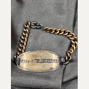 WWII US OFFICER ID BRACELET