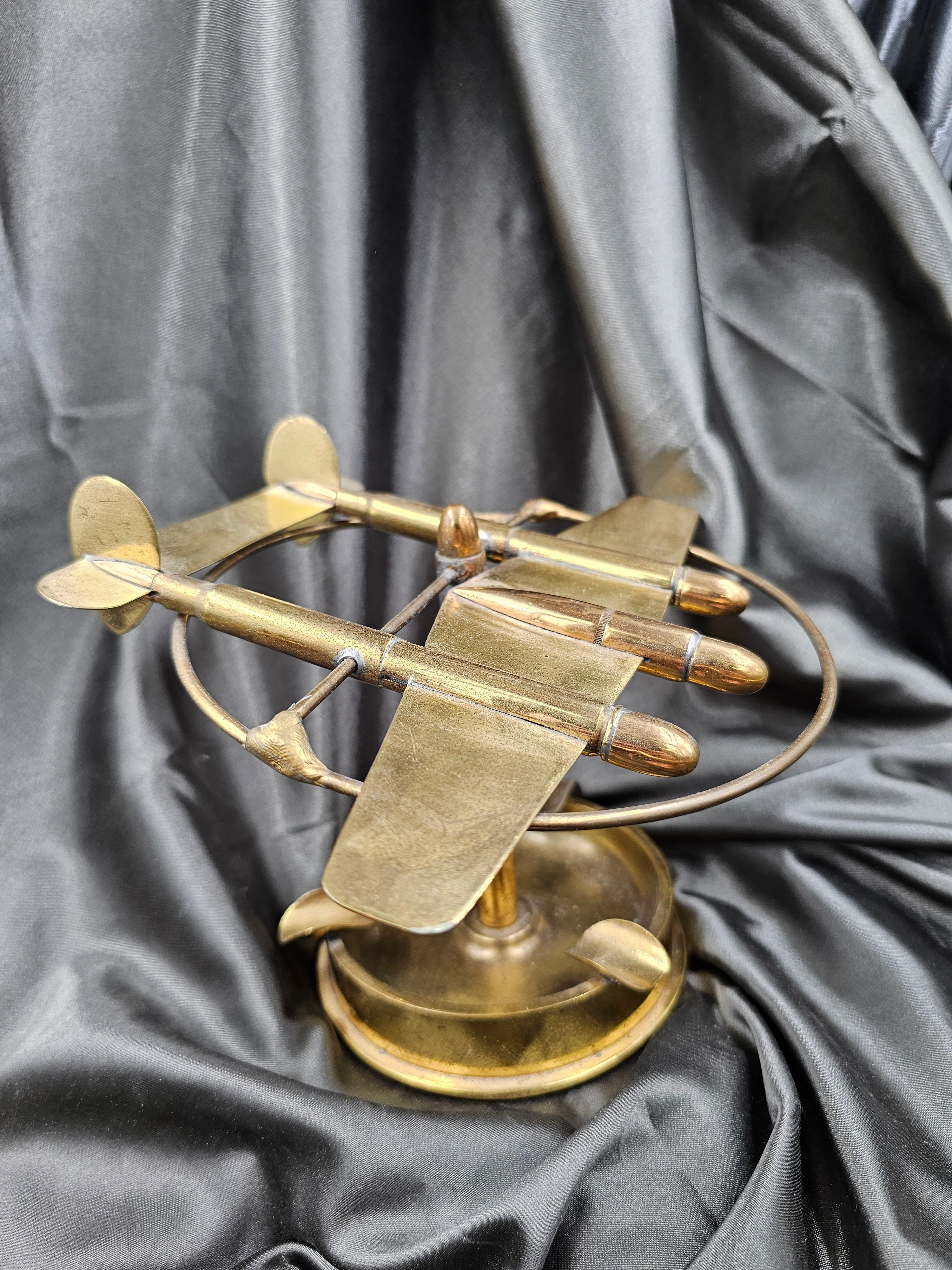 WWII US P38 TRENCH ART ASHTRAY — image 3