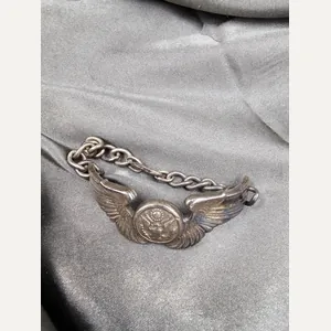 WWII US AIR CORPS CREW WINGS SWEETHEART BRACELET