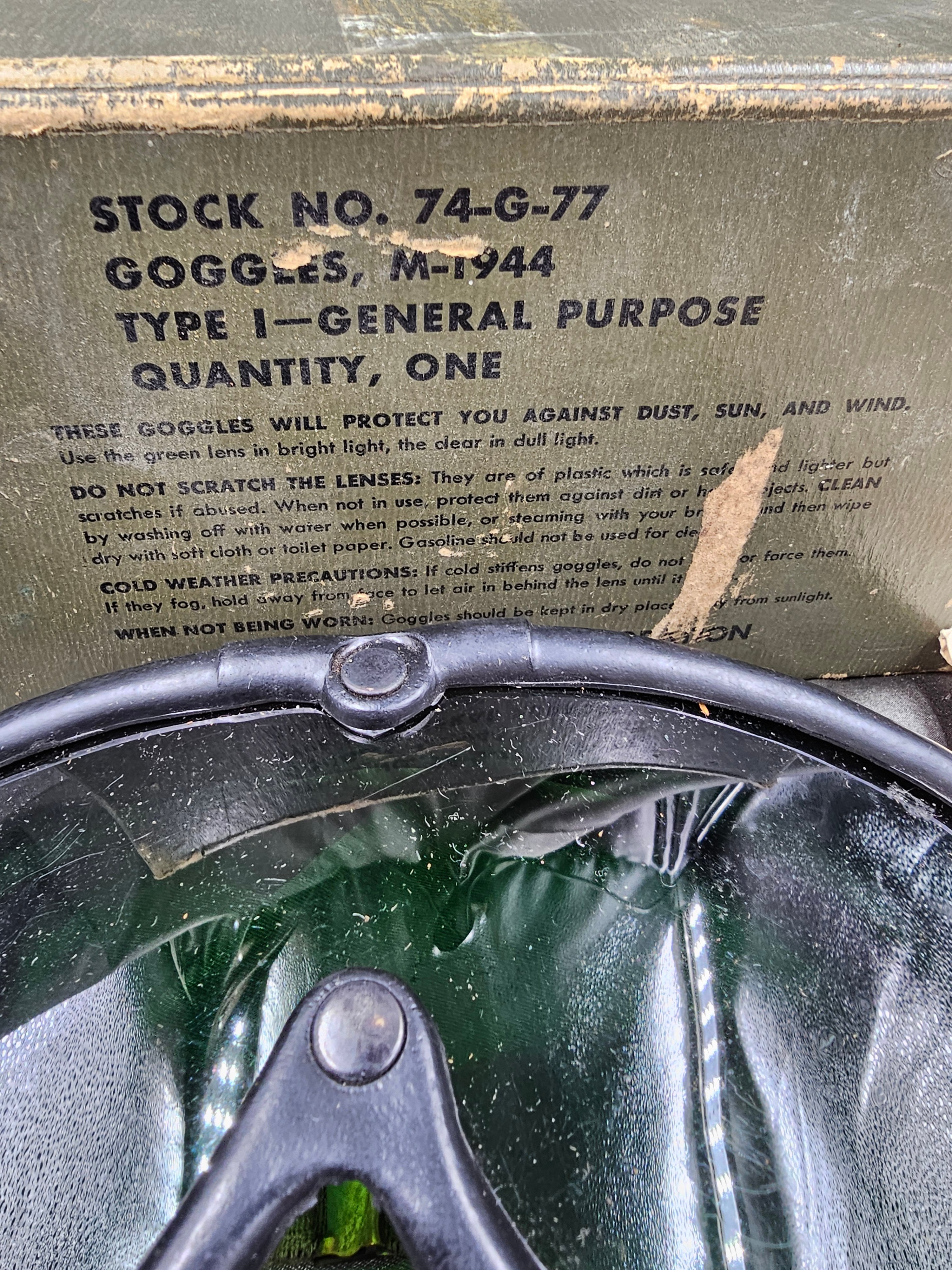 WWII US M1944 GOGGLES — image 2