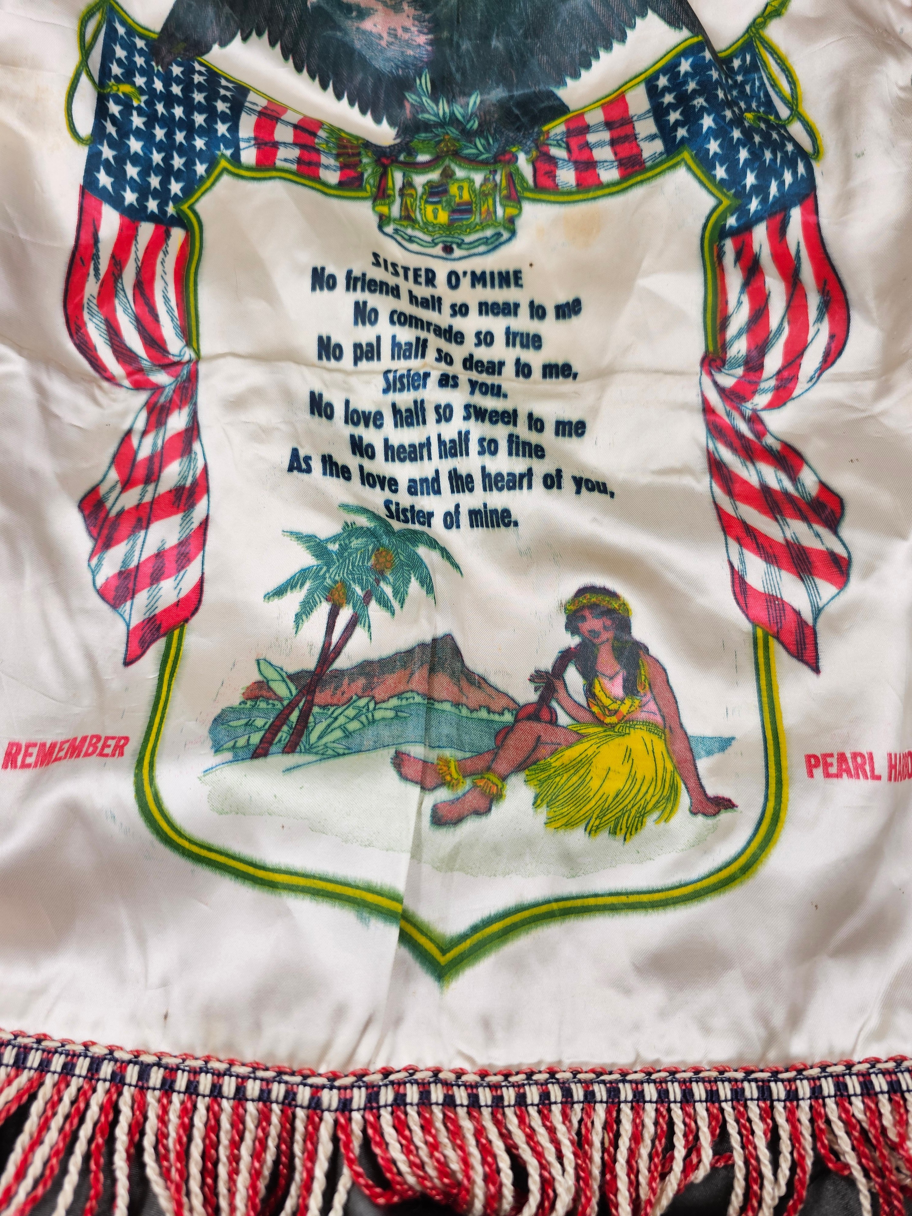 WWII REMEMBER PEARL HARBOR SWEETHEART PILLOW — image 2