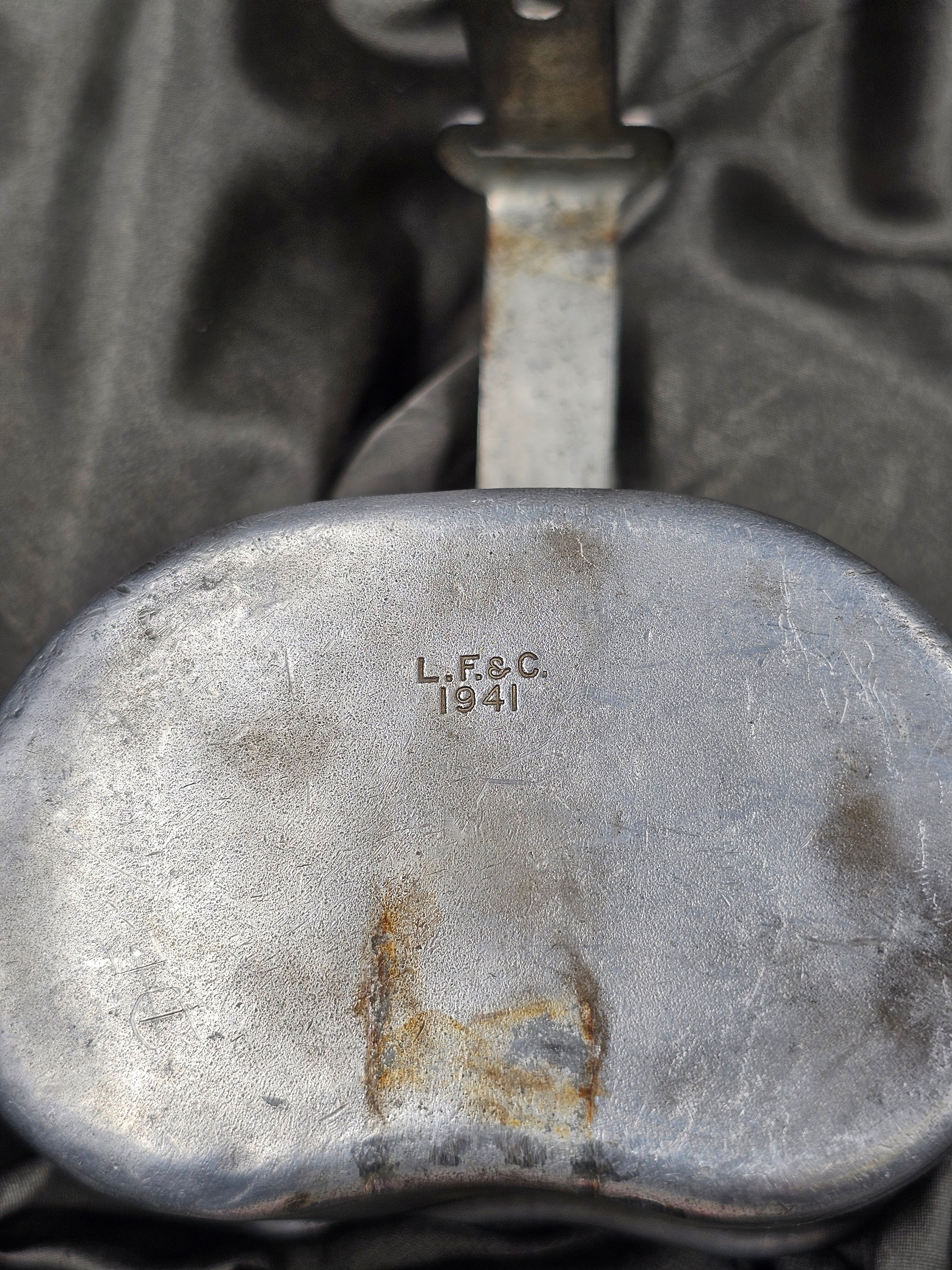 WWII ERA 1941 DATED NAMED CANTEEN CUP — image 5