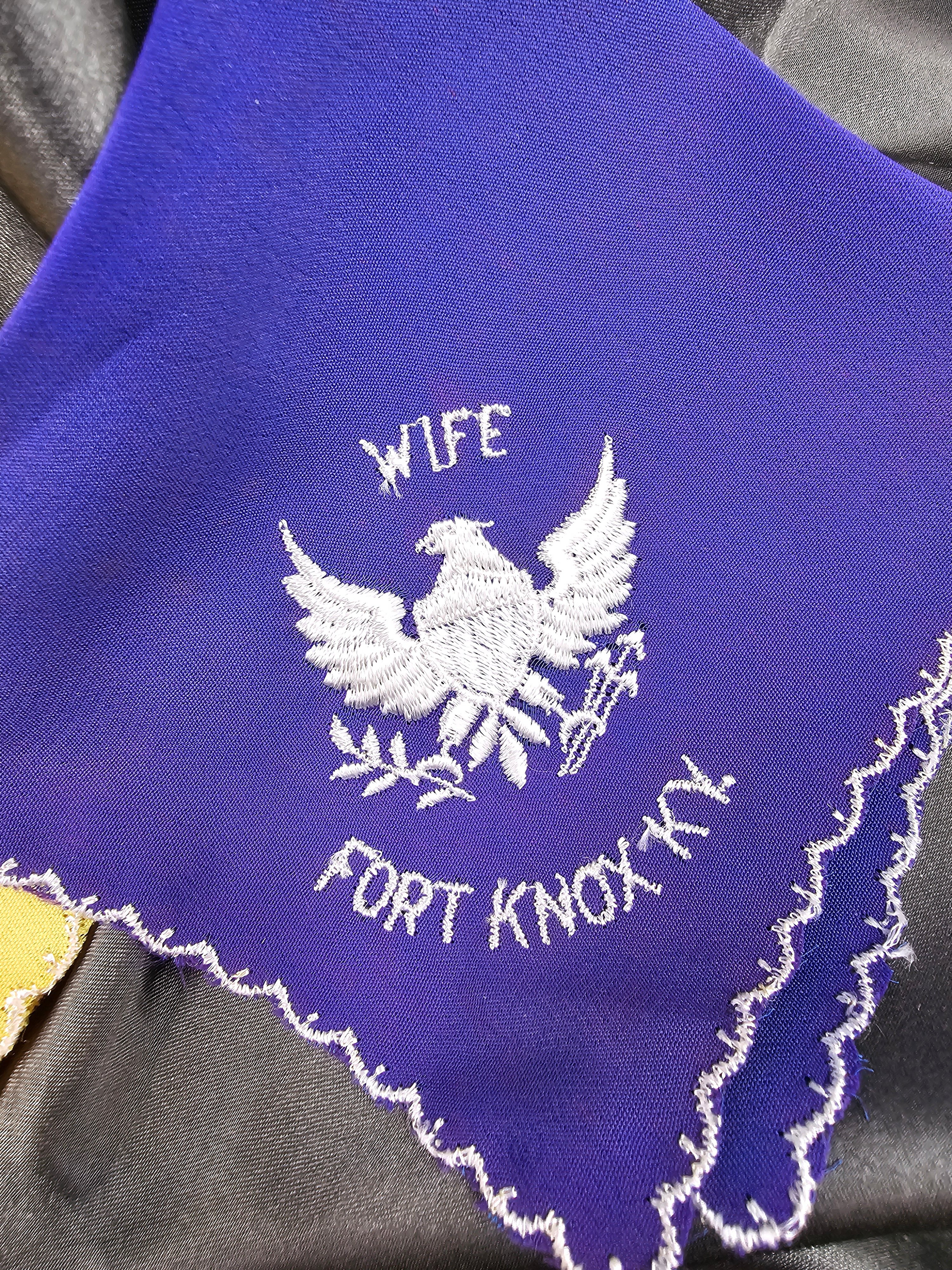 WWII SWEETHEART HANDKERCHIEF FORT KNOX V — image 2