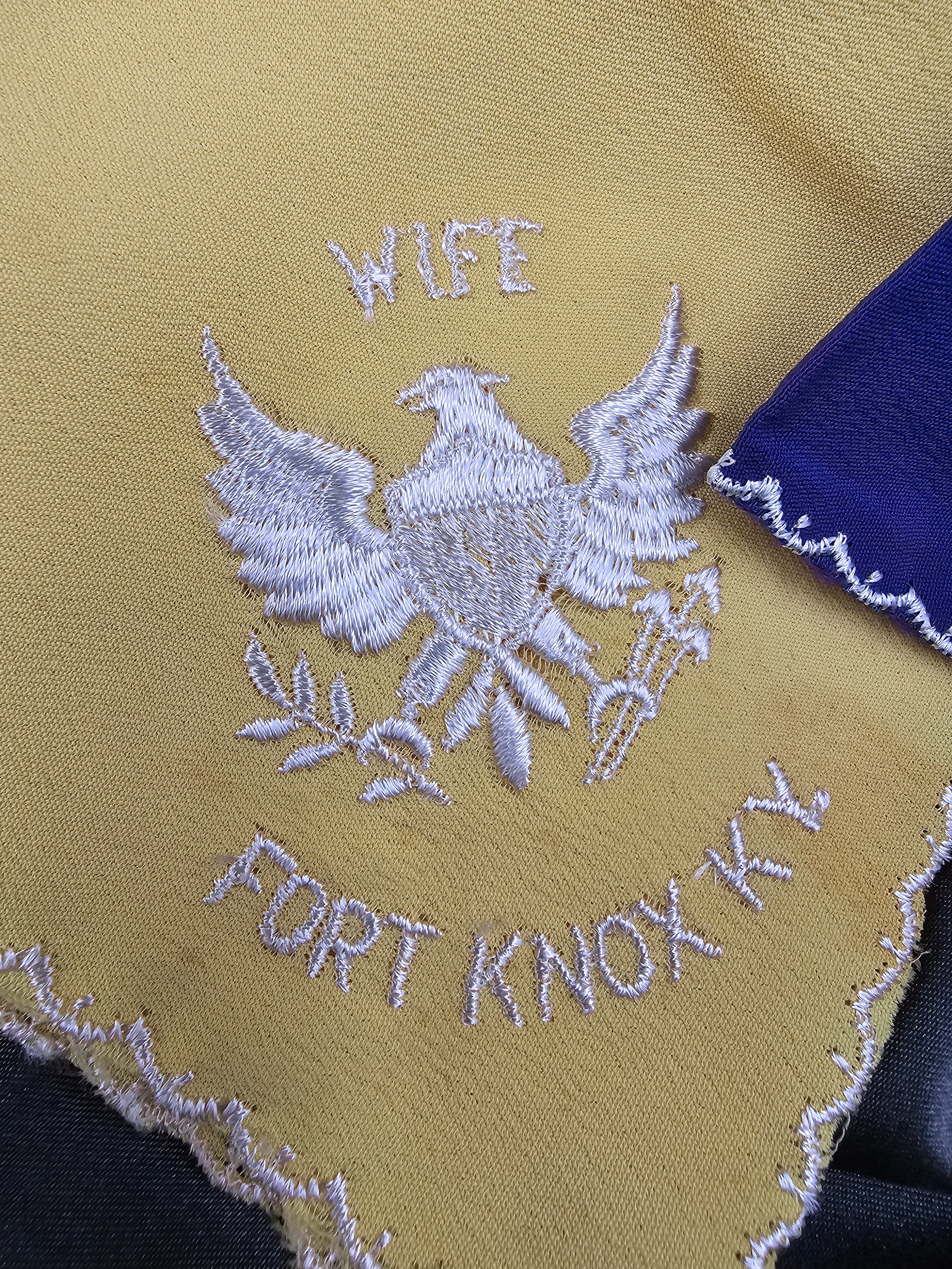 WWII SWEETHEART HANDKERCHIEF FORT KNOX V — image 3