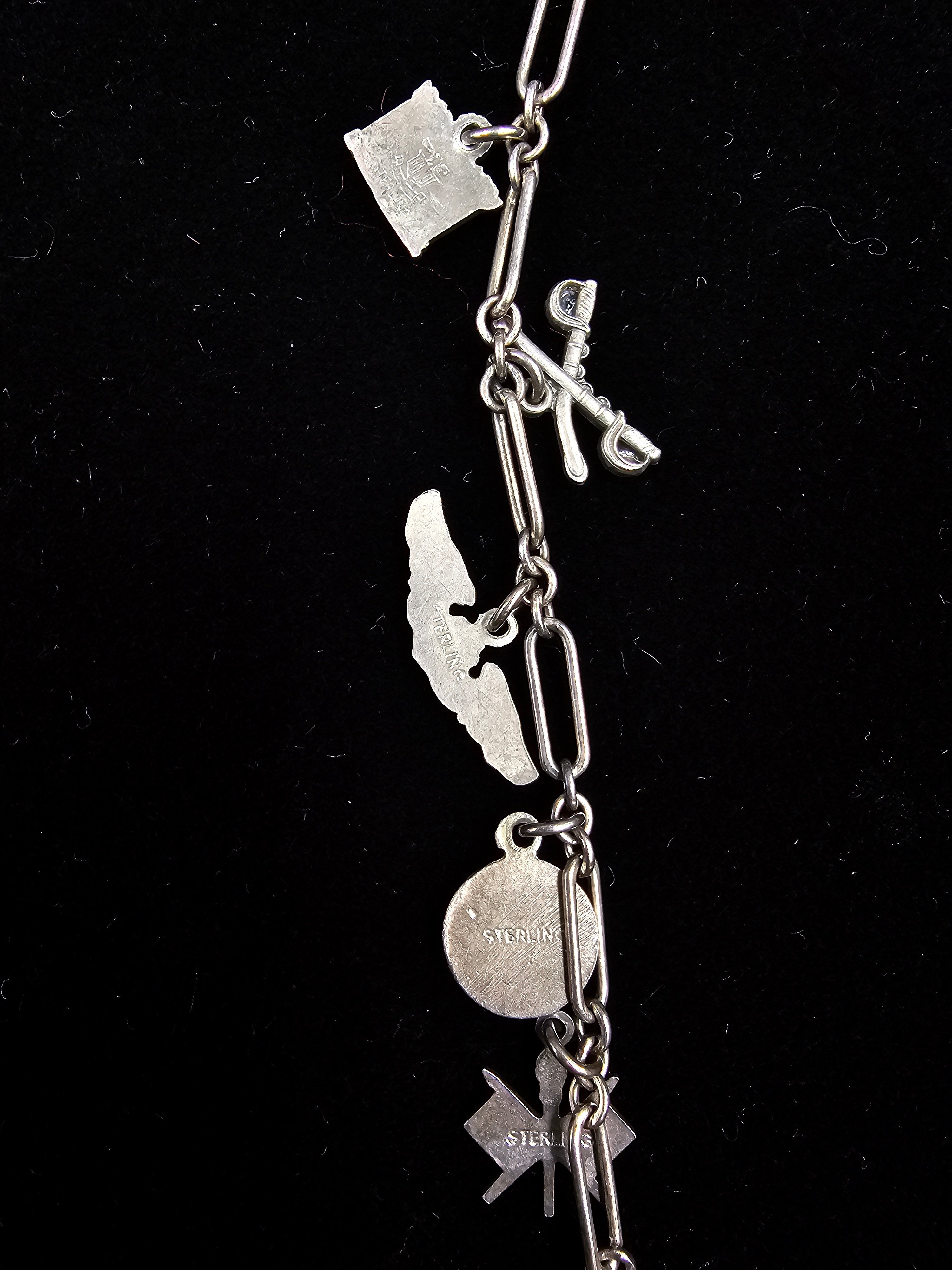 WWII ERA SWEETHEART STERLING CHARM BRACELET — image 5
